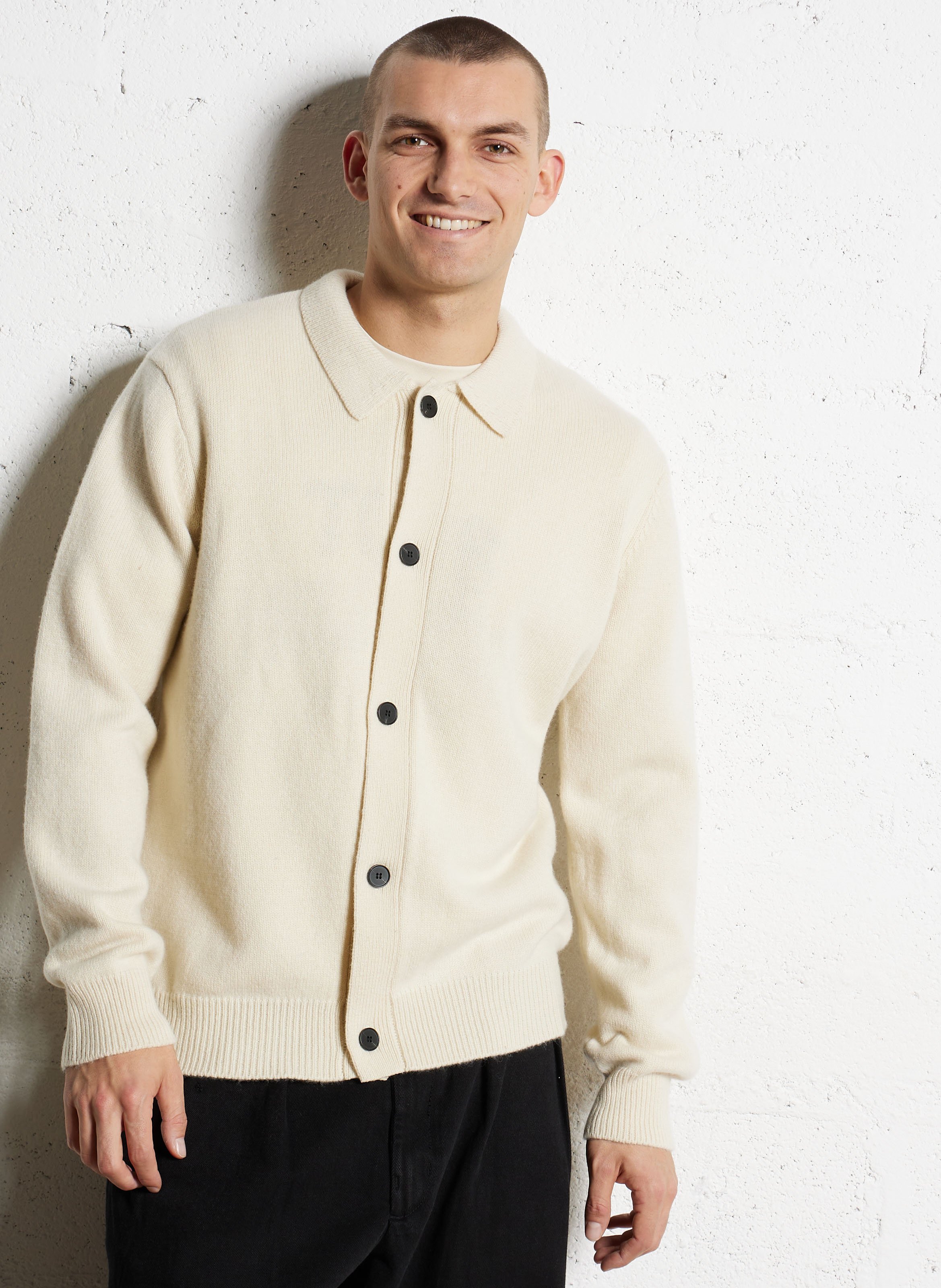 Buttoned wool blend plain vest MINIMUM