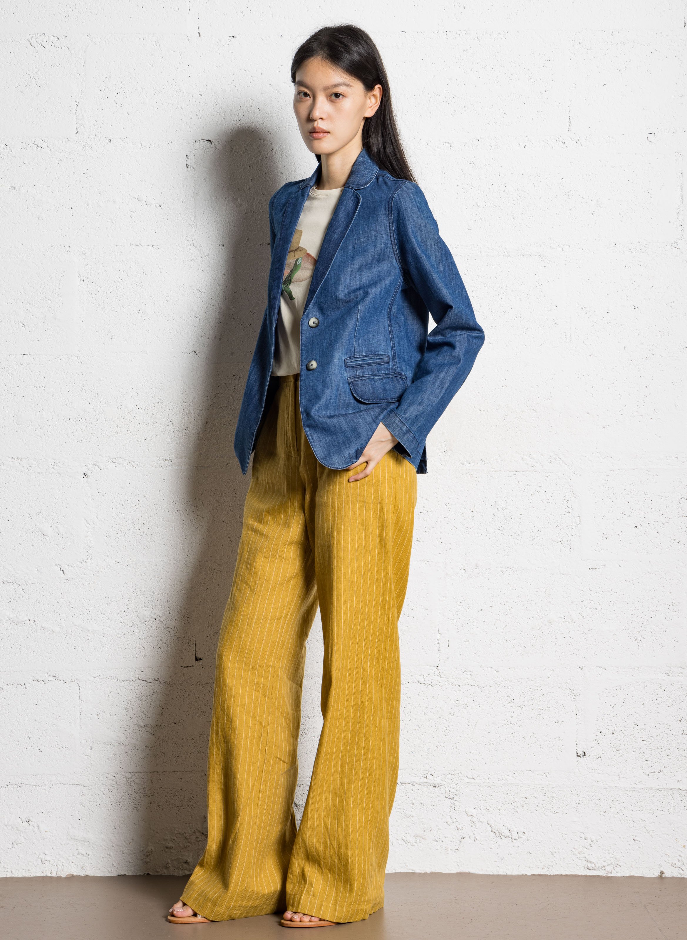 Cotton-blend floaty scarf - Look 1