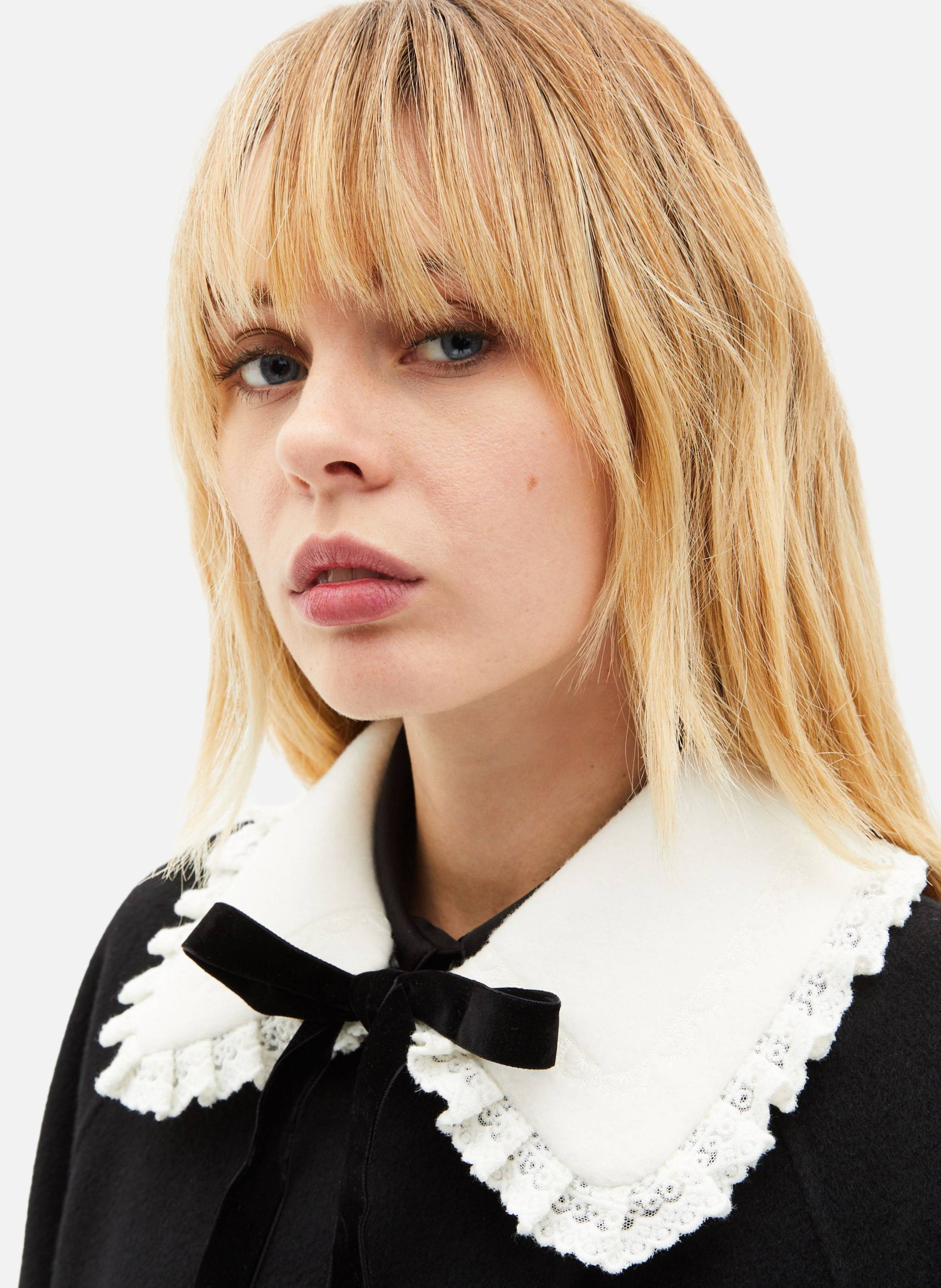 Double-faced wool blend coat THE KOOPLES Black