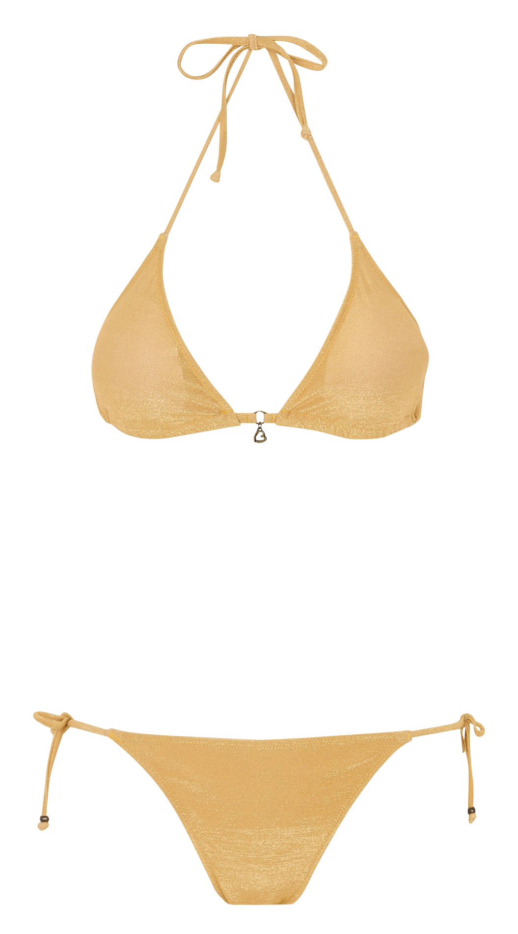 Maillot 2 pièces triangle pailleté BANANA MOON Doré