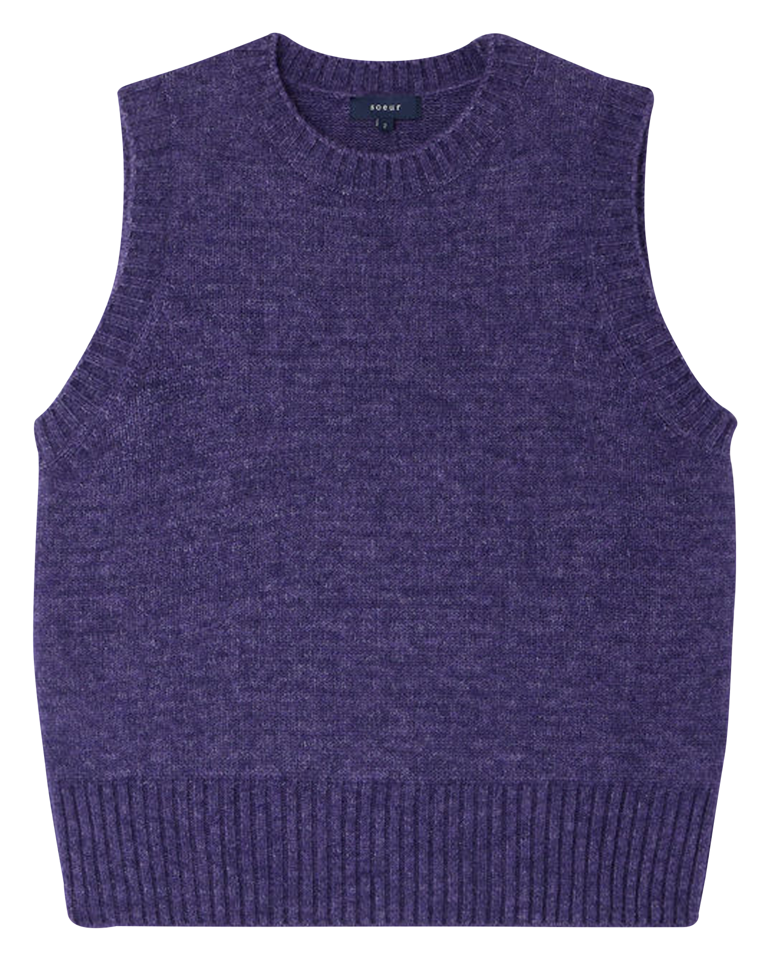 Straight round-neck sleeveless sweater SOEUR