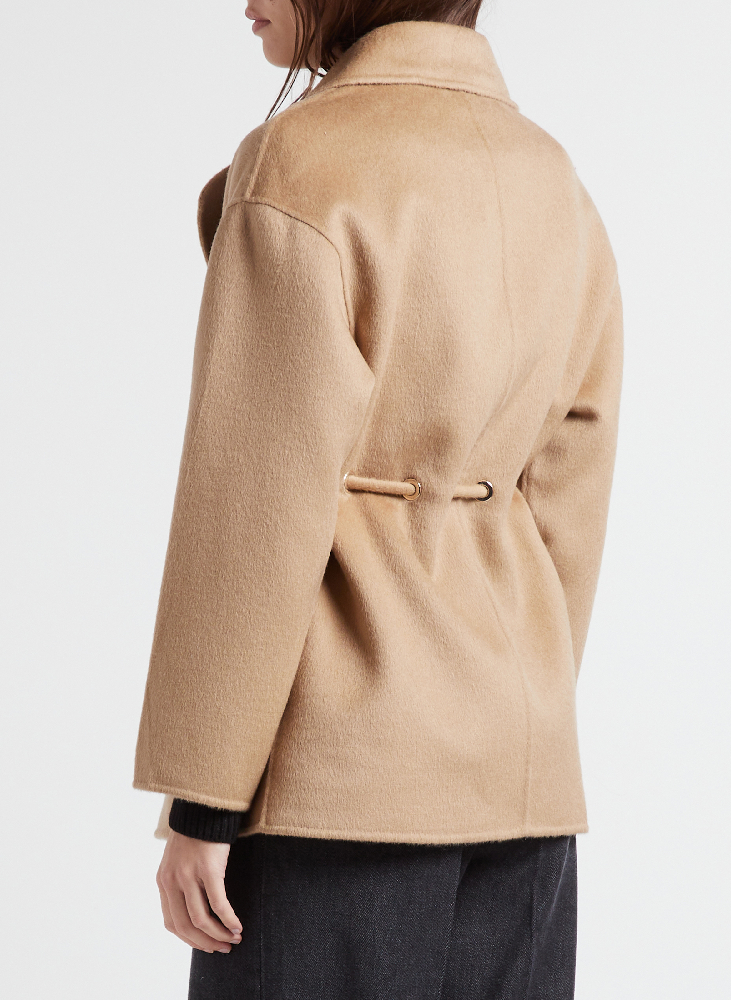 Manteau ample col classique en laine mélangée BA&SH Marron