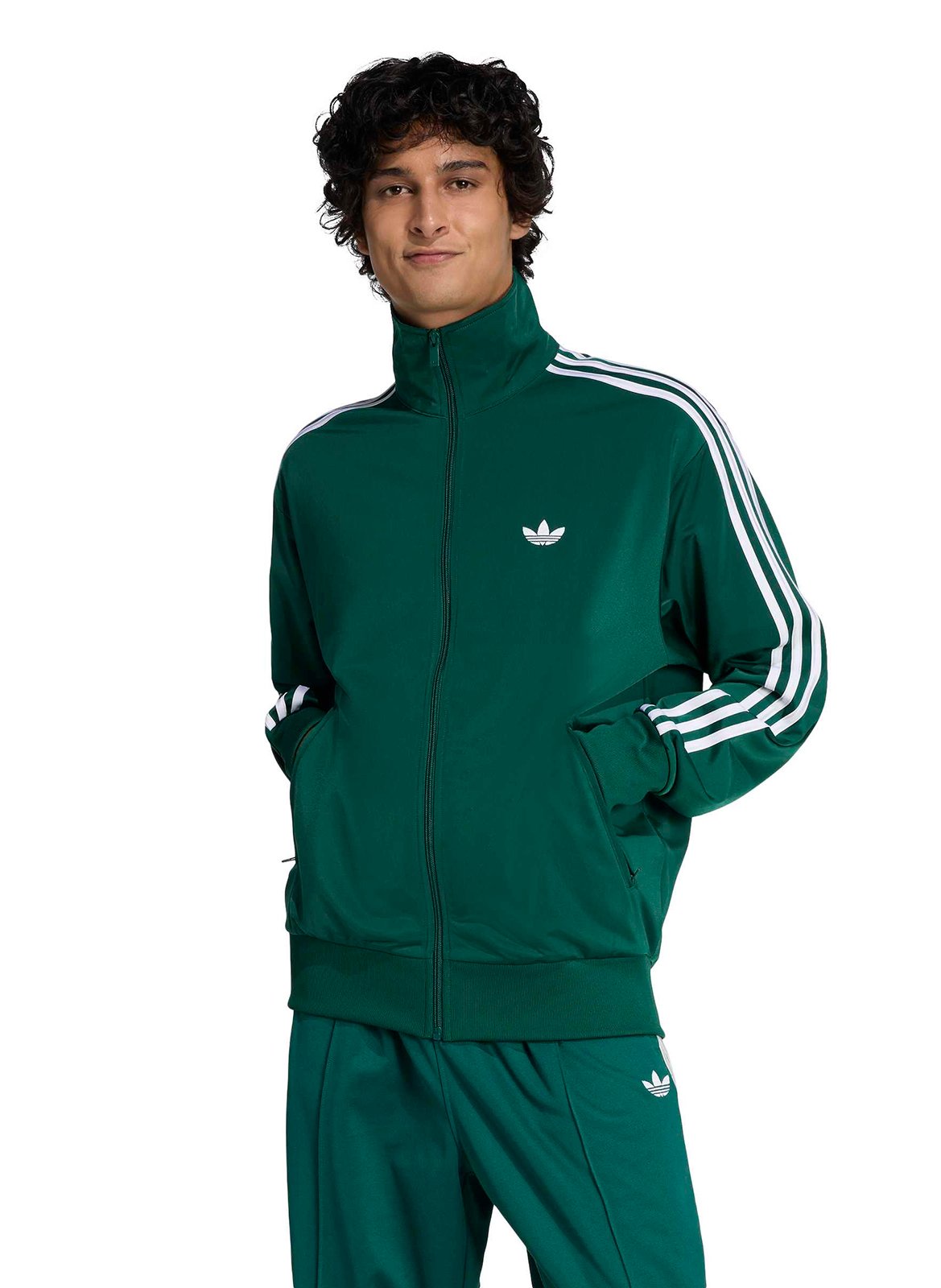Sweat droit col montant  ADIDAS Vert