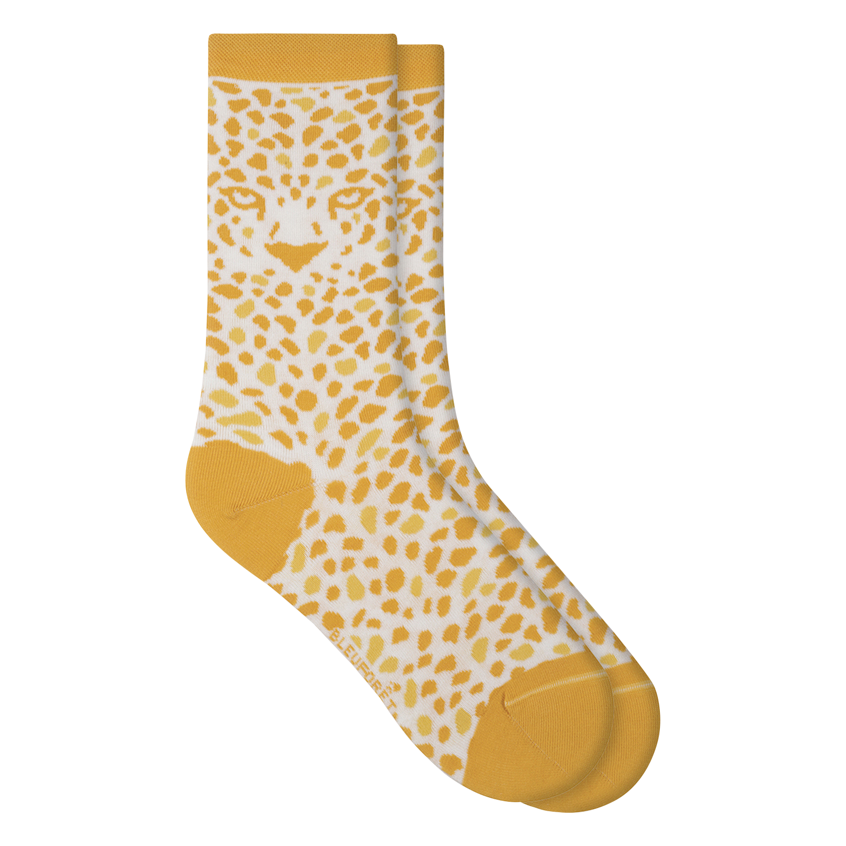 Chaussettes en coton mélangé imprimé BLEUFORET Jaune