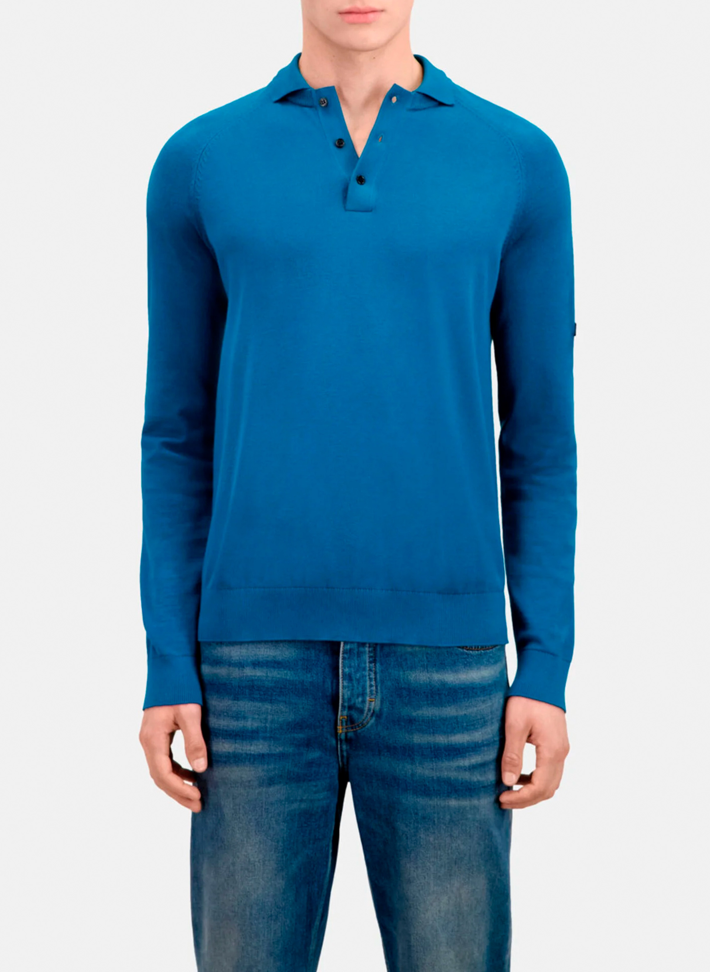 Long-sleeved regular-fit polo shirt THE KOOPLES Blue