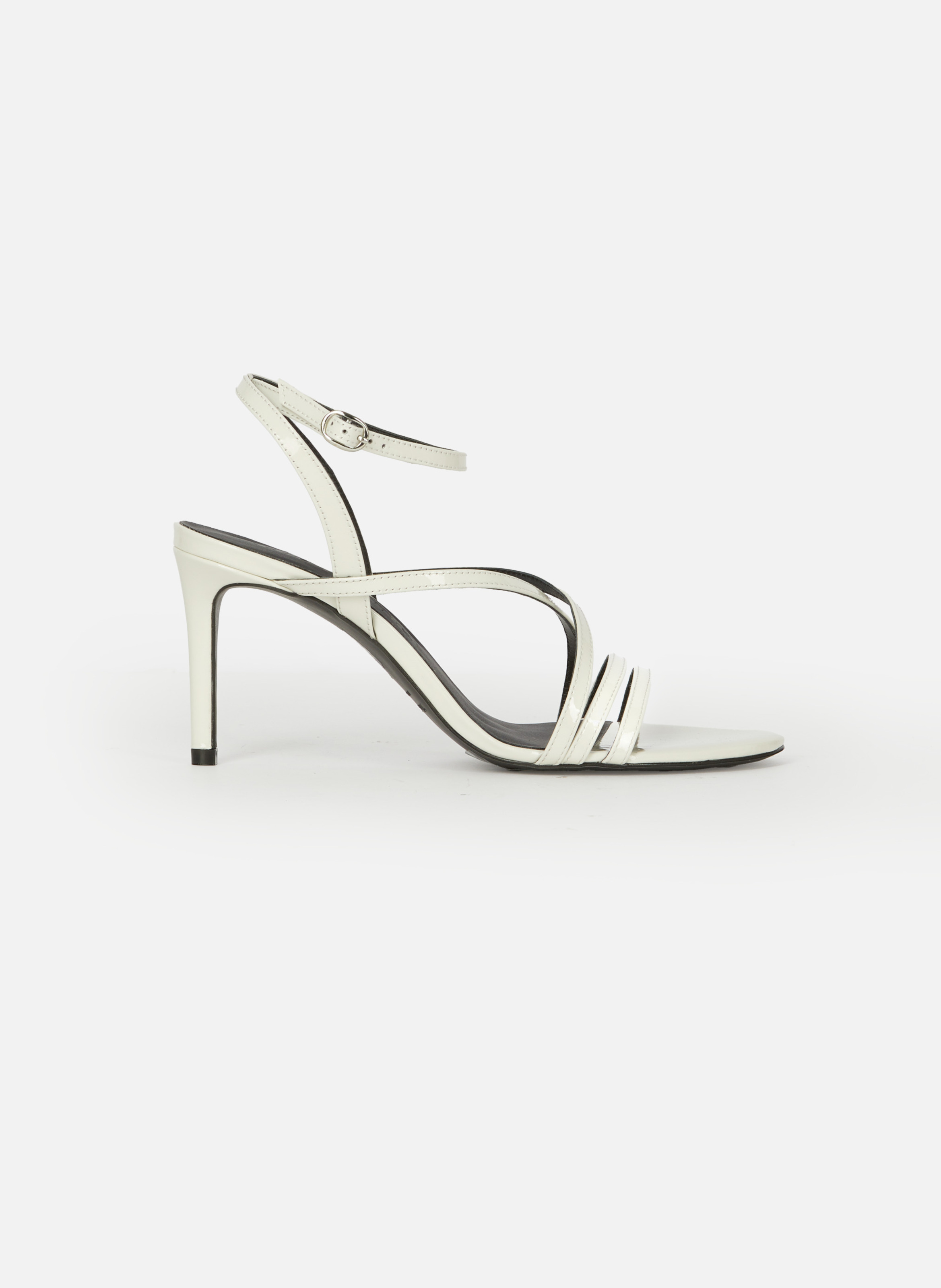 Heeled patent leather sandals THE KOOPLES Beige