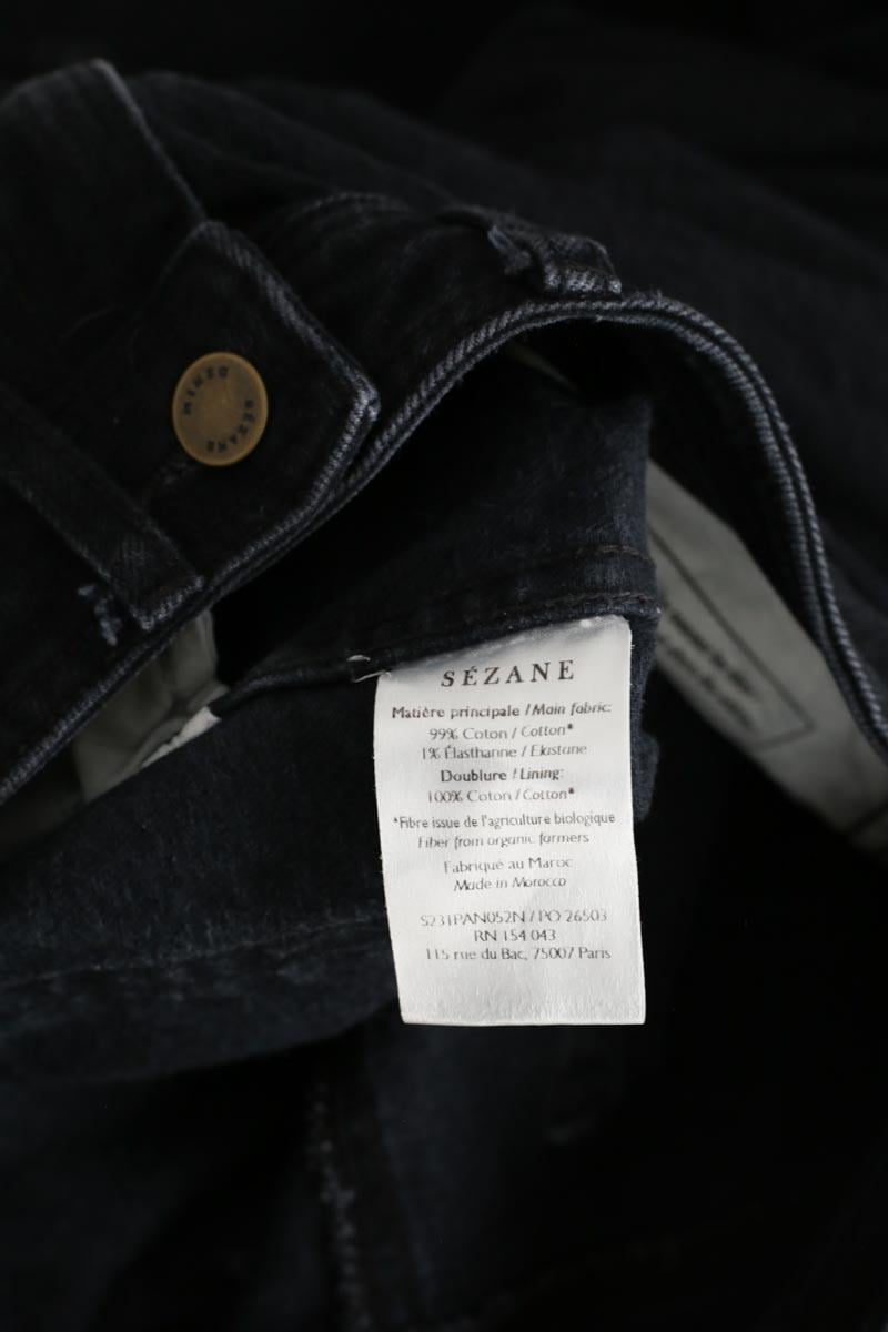 Straight cotton-blend pants SEZANE - Seconde main Black