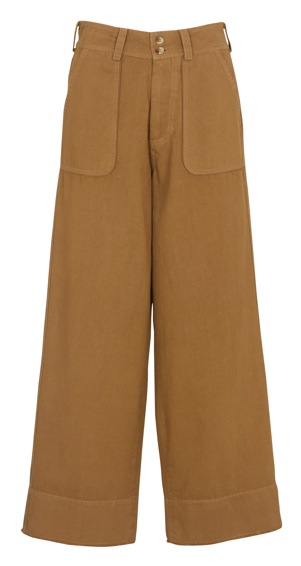 Weit geschnittene Taillenhose aus Baumwolle LEON & HARPER