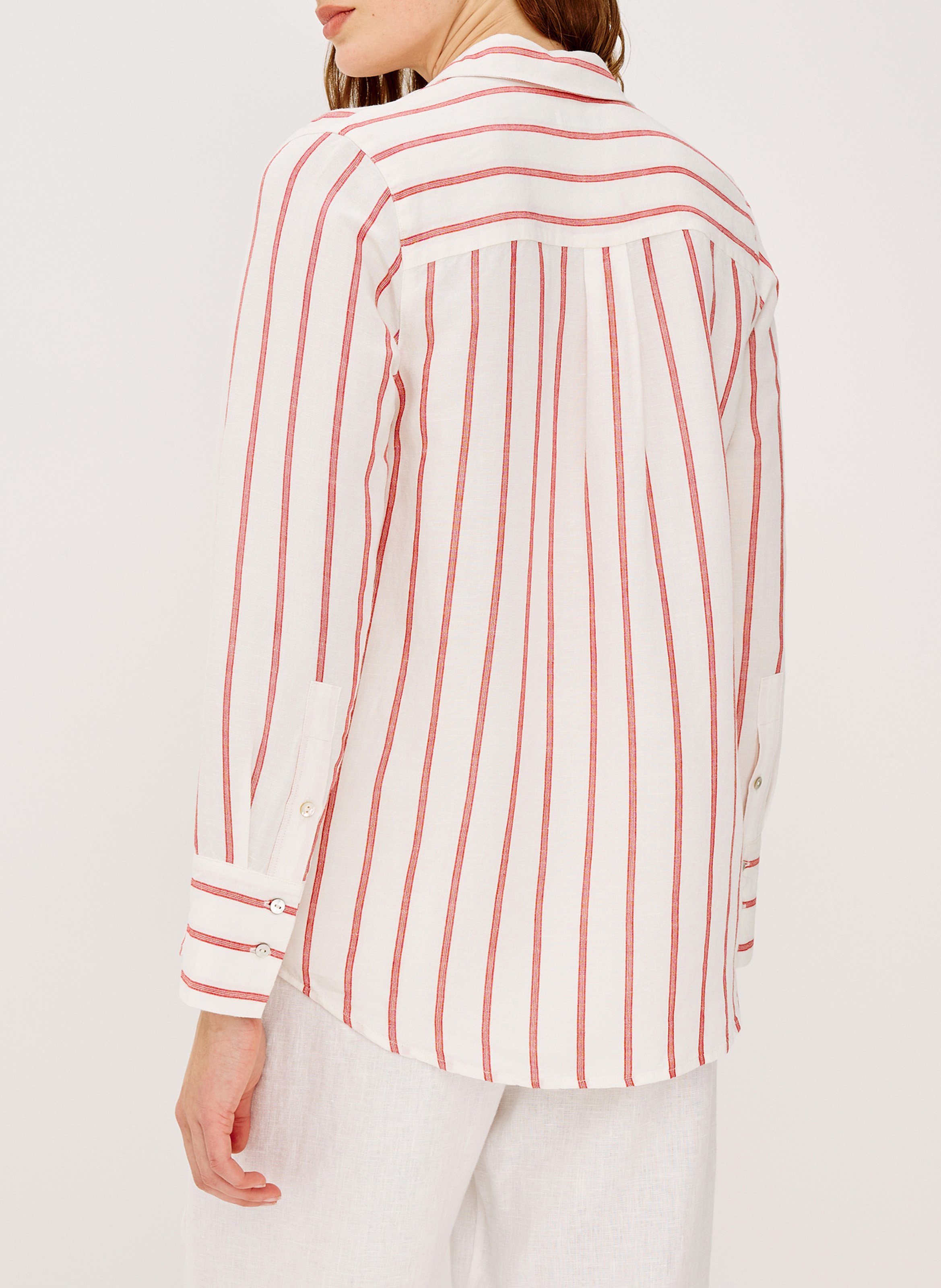 Chemise droite en lin mélangé RAILS Multicolore