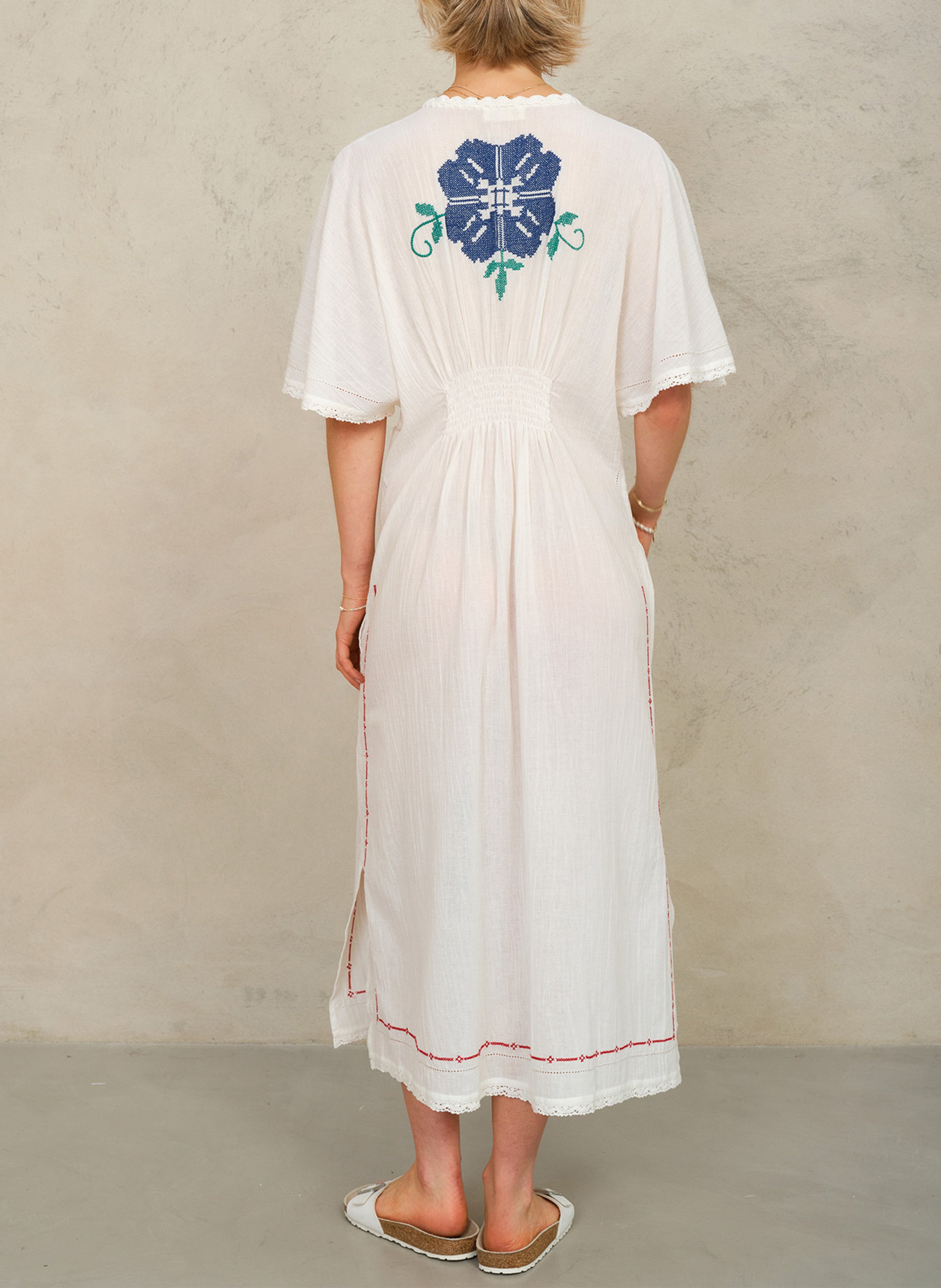 Cotton dress M.A.B.E White