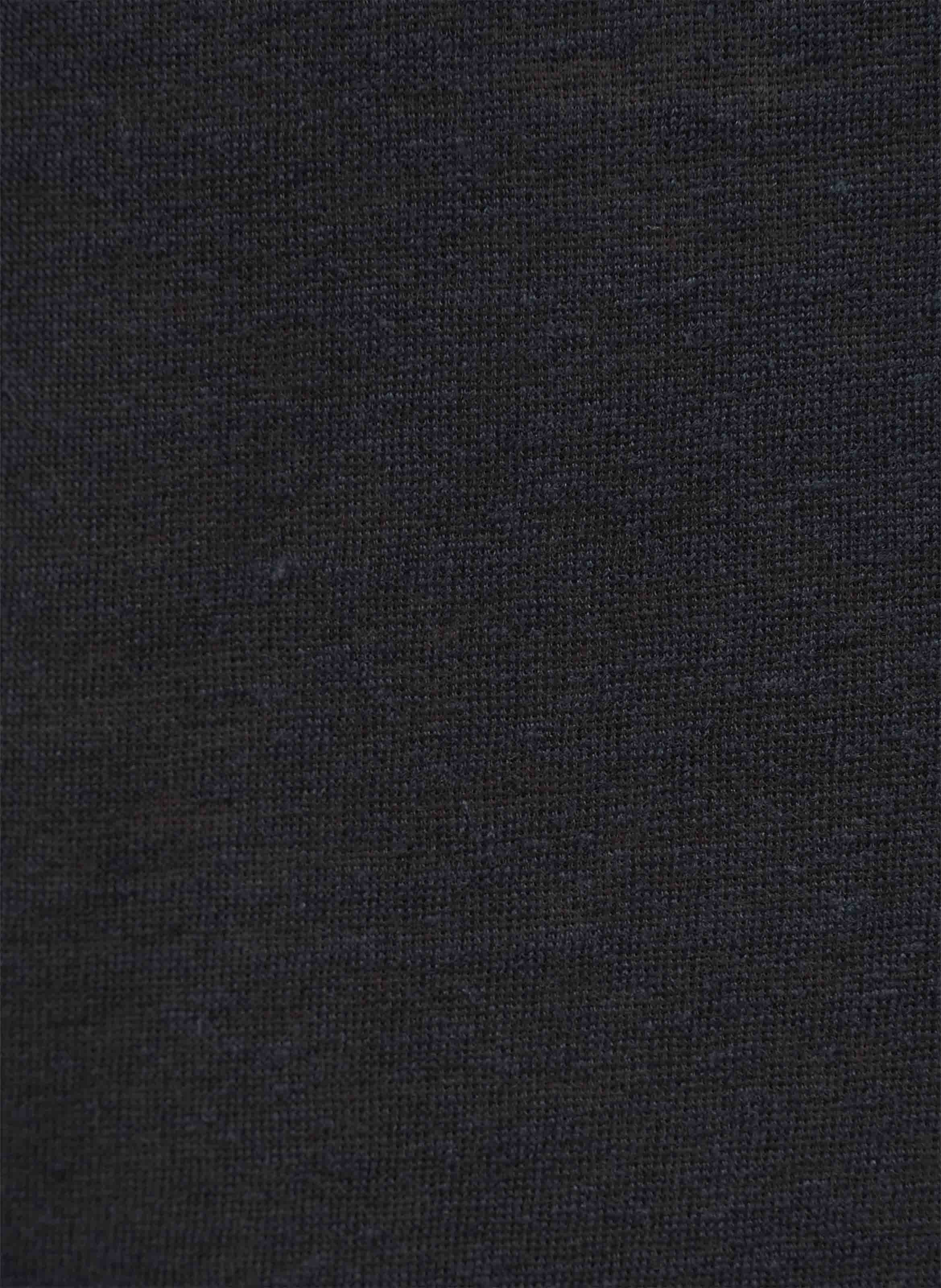 Tee-shirt droit loose en lin flammé HUMILITY Noir