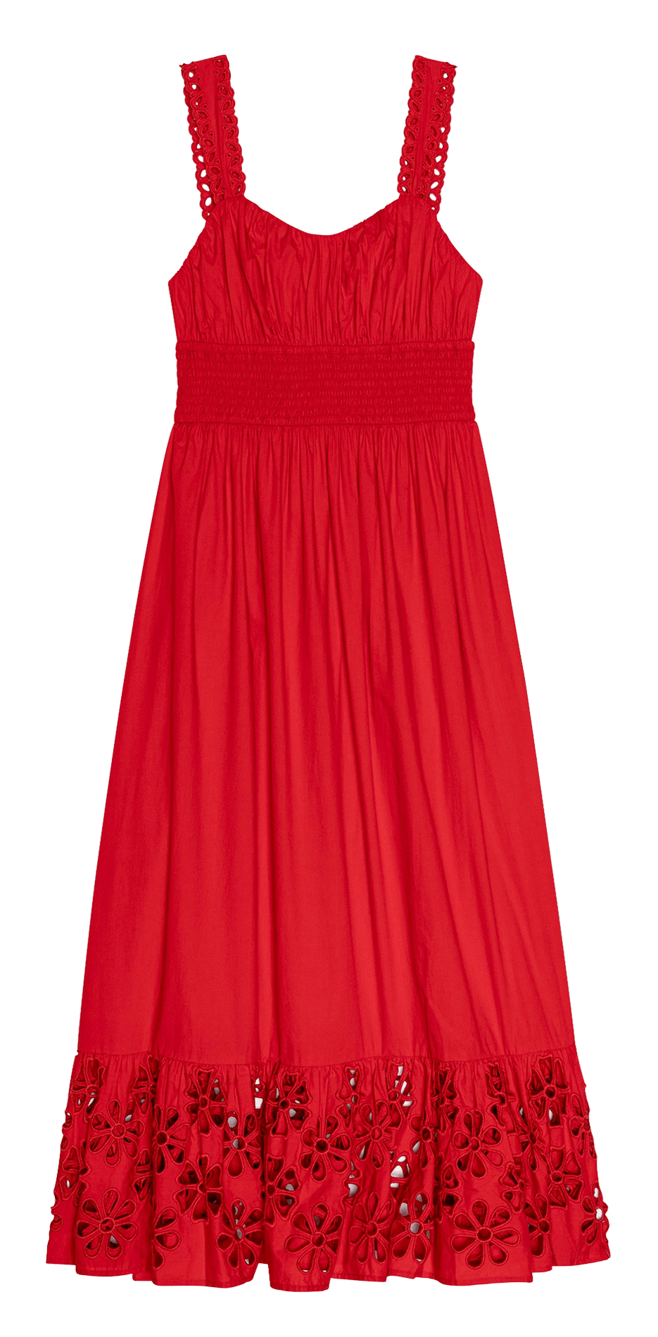Cotton heart neckline midi dress RAILS Red