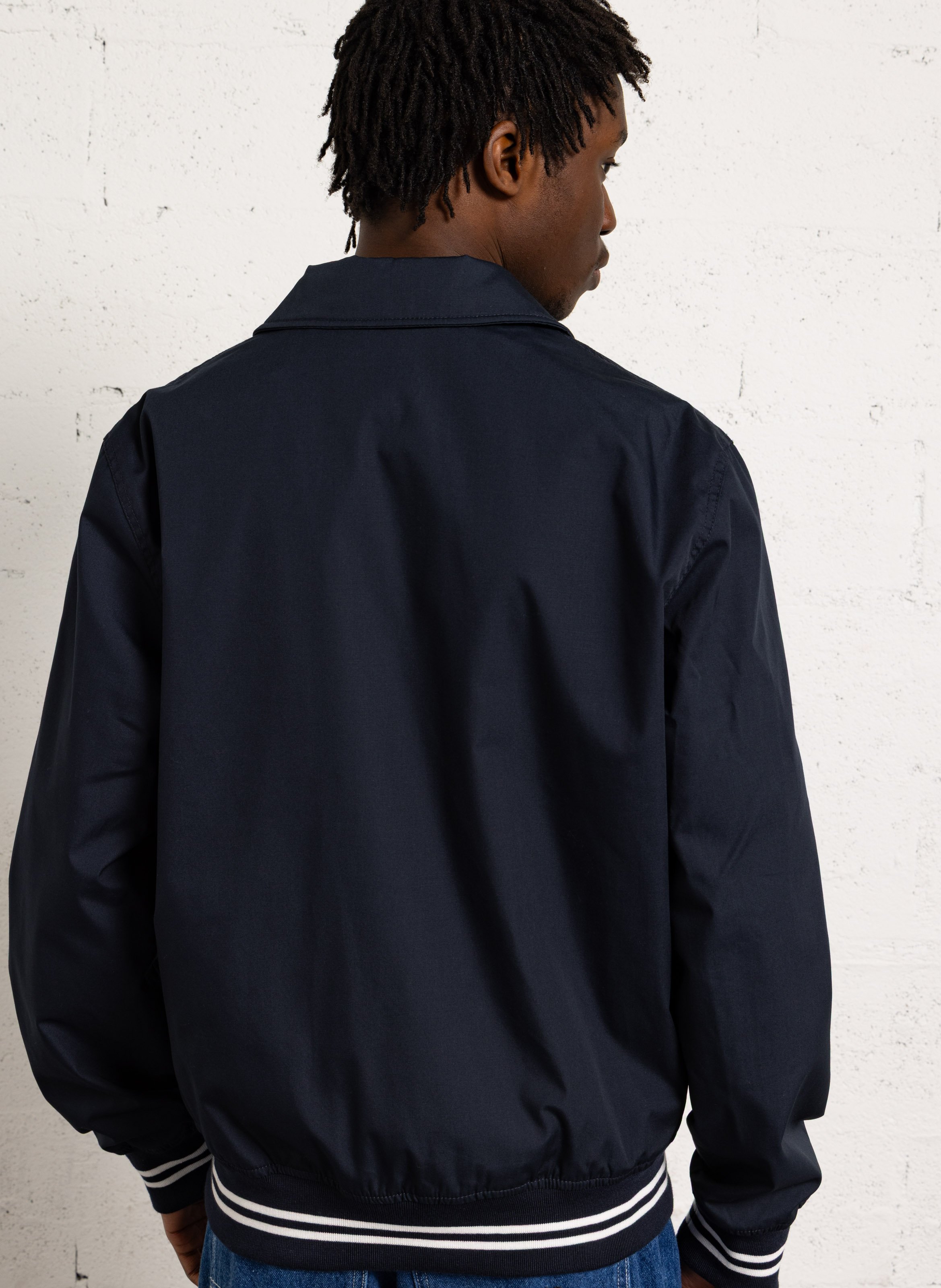 Blouson droit zippé uni SCHOTT Bleu