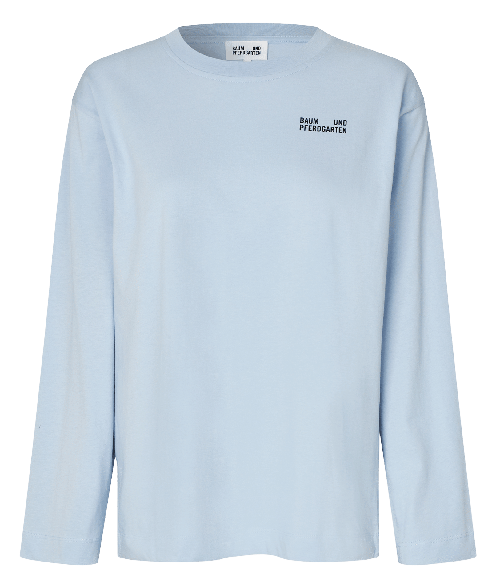 Loose-fit round neck screen-printed T-shirt BAUM UND PFERDGARTEN Blue