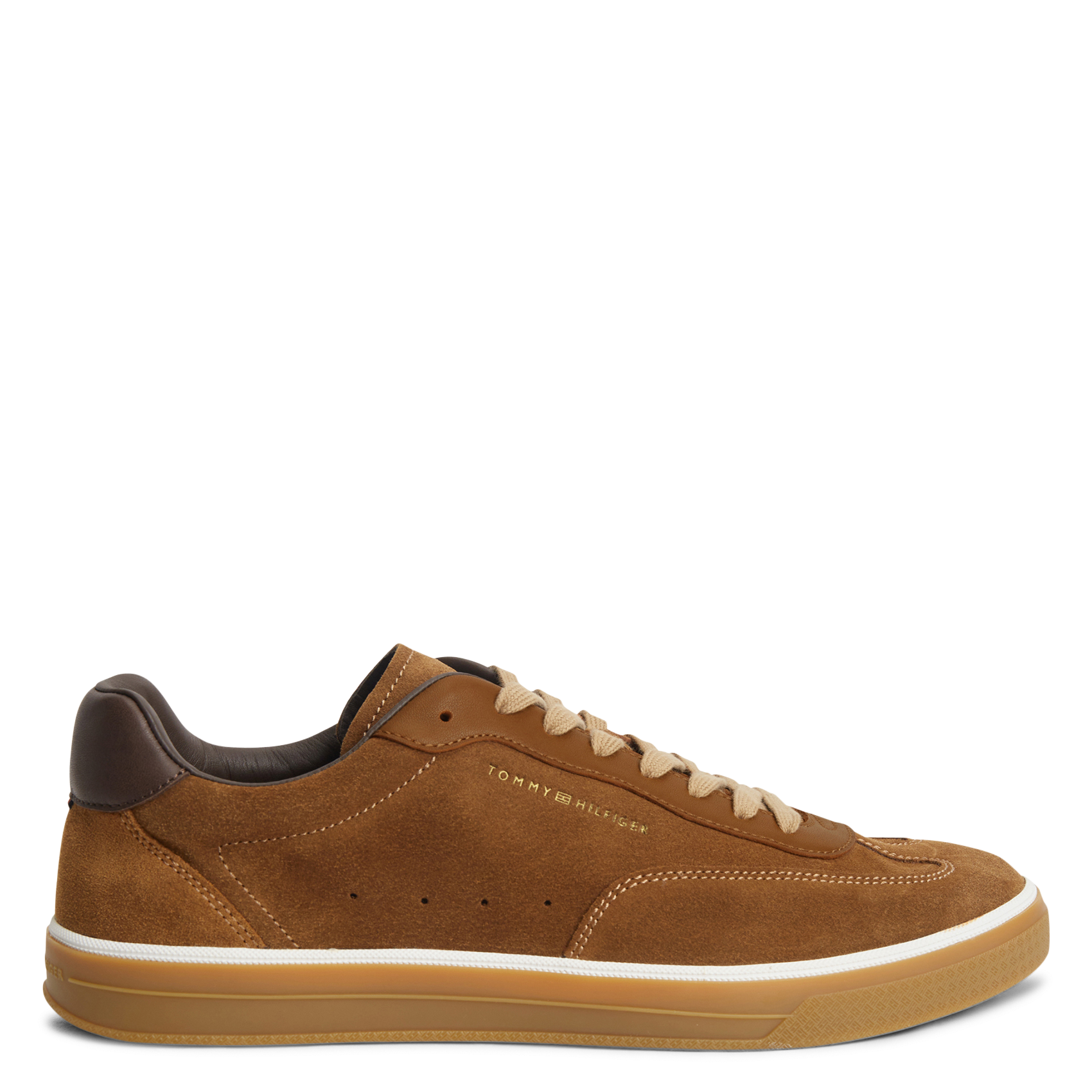 Leather low-top sneakers TOMMY HILFIGER Brown