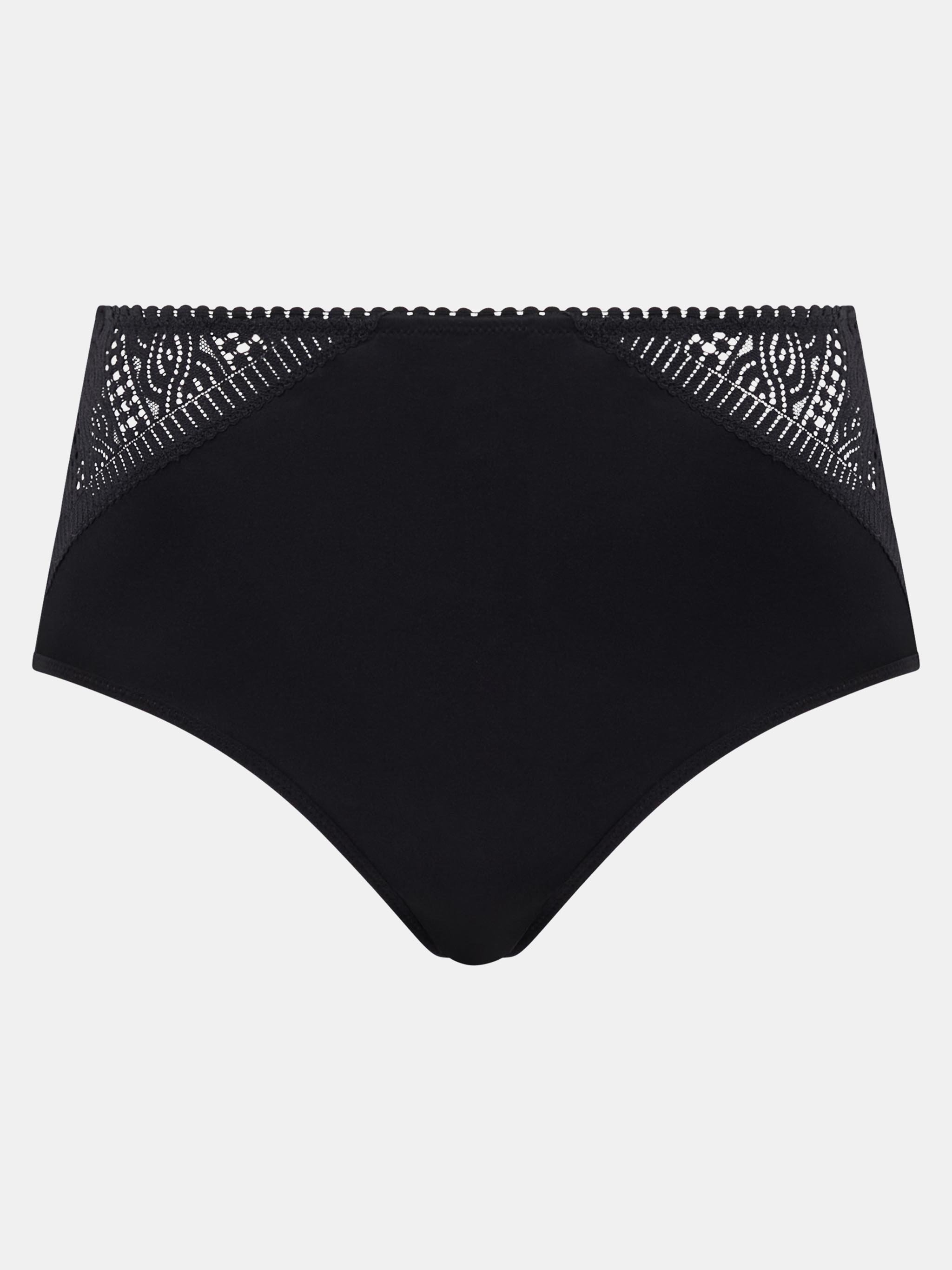 High-waisted lace support briefs CHANTELLE Black