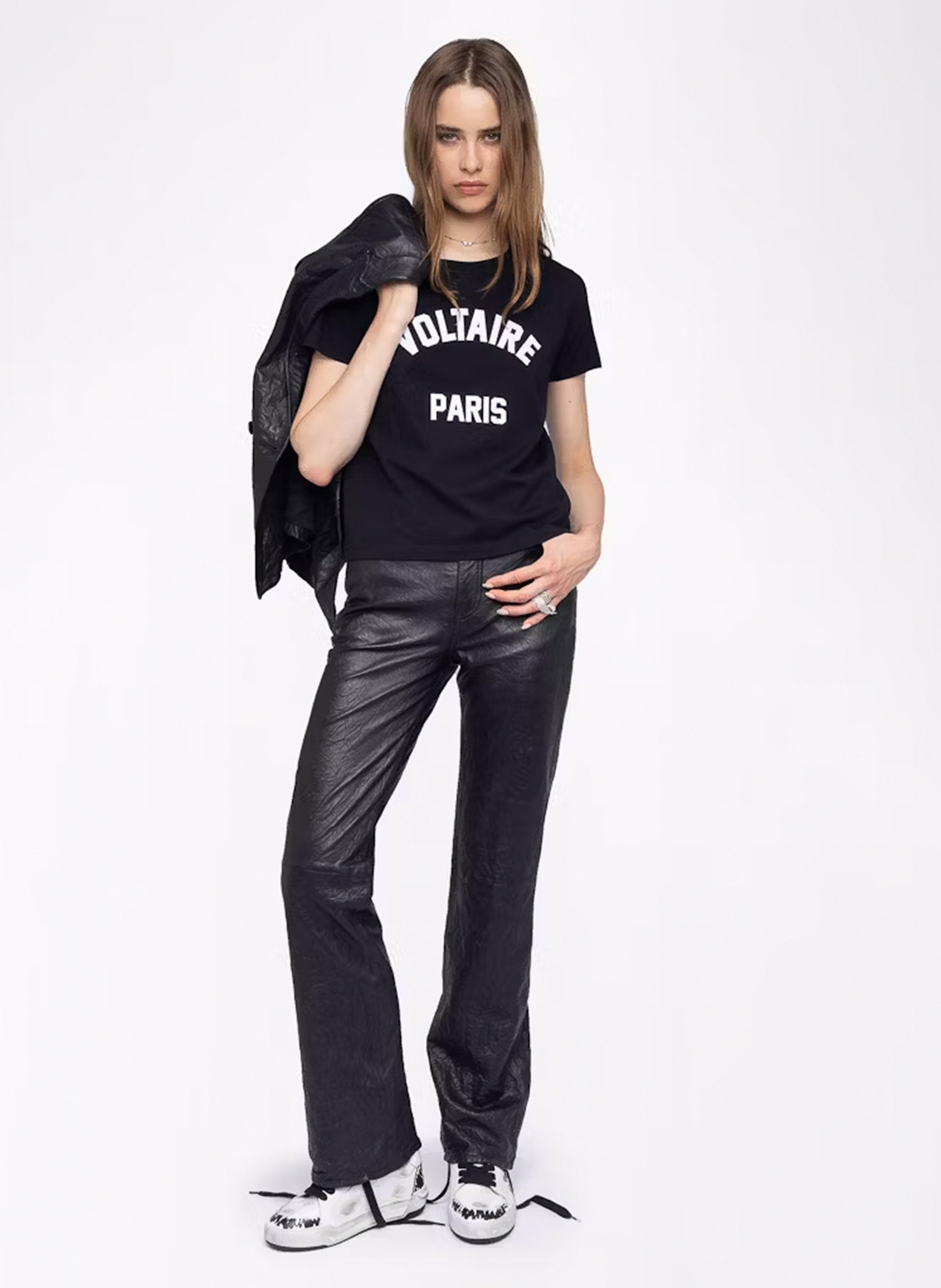 Tee-shirt manches courtes brodé ZADIG&VOLTAIRE Noir