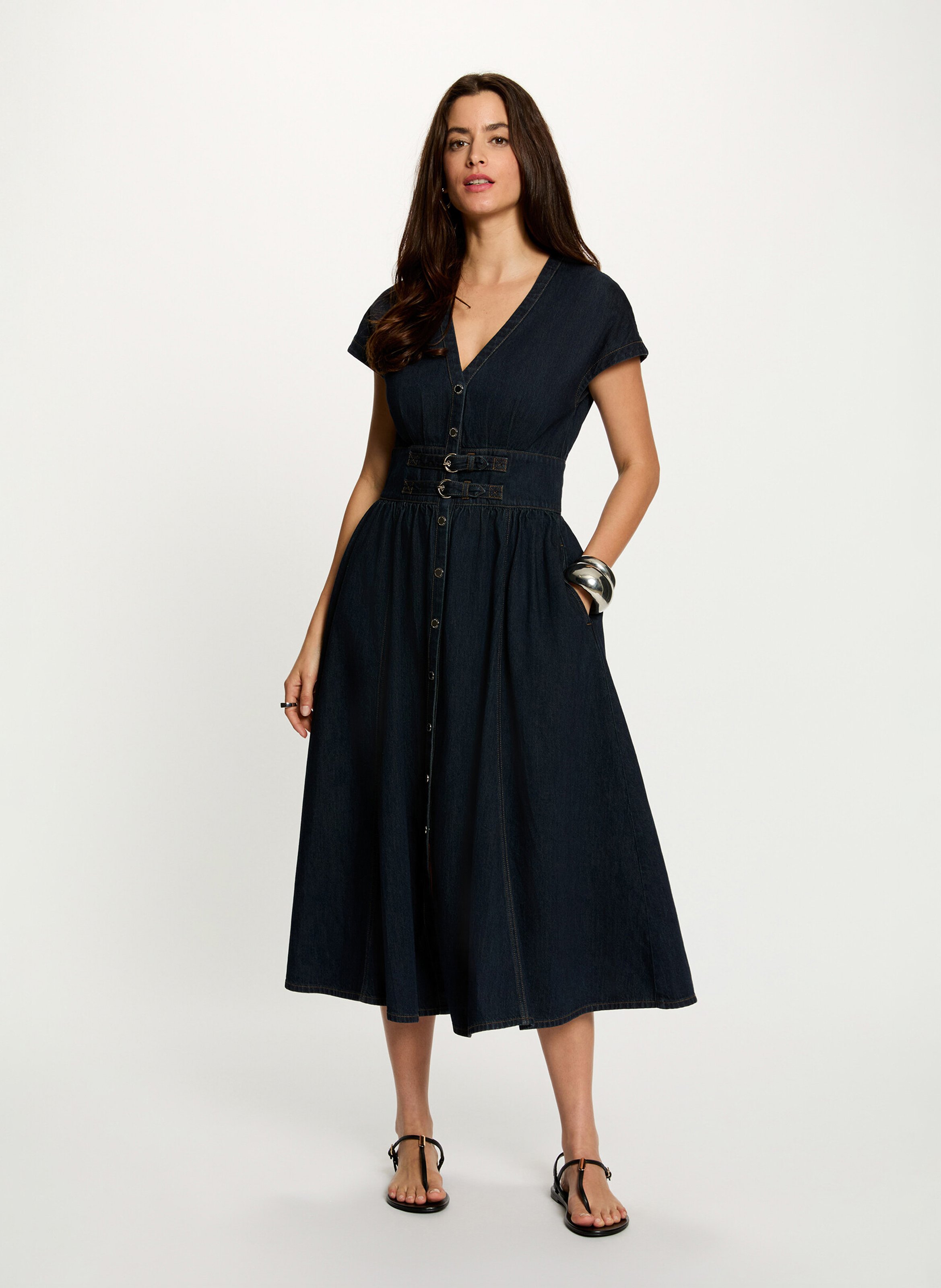 Midikleid aus Strick MORGAN Blau
