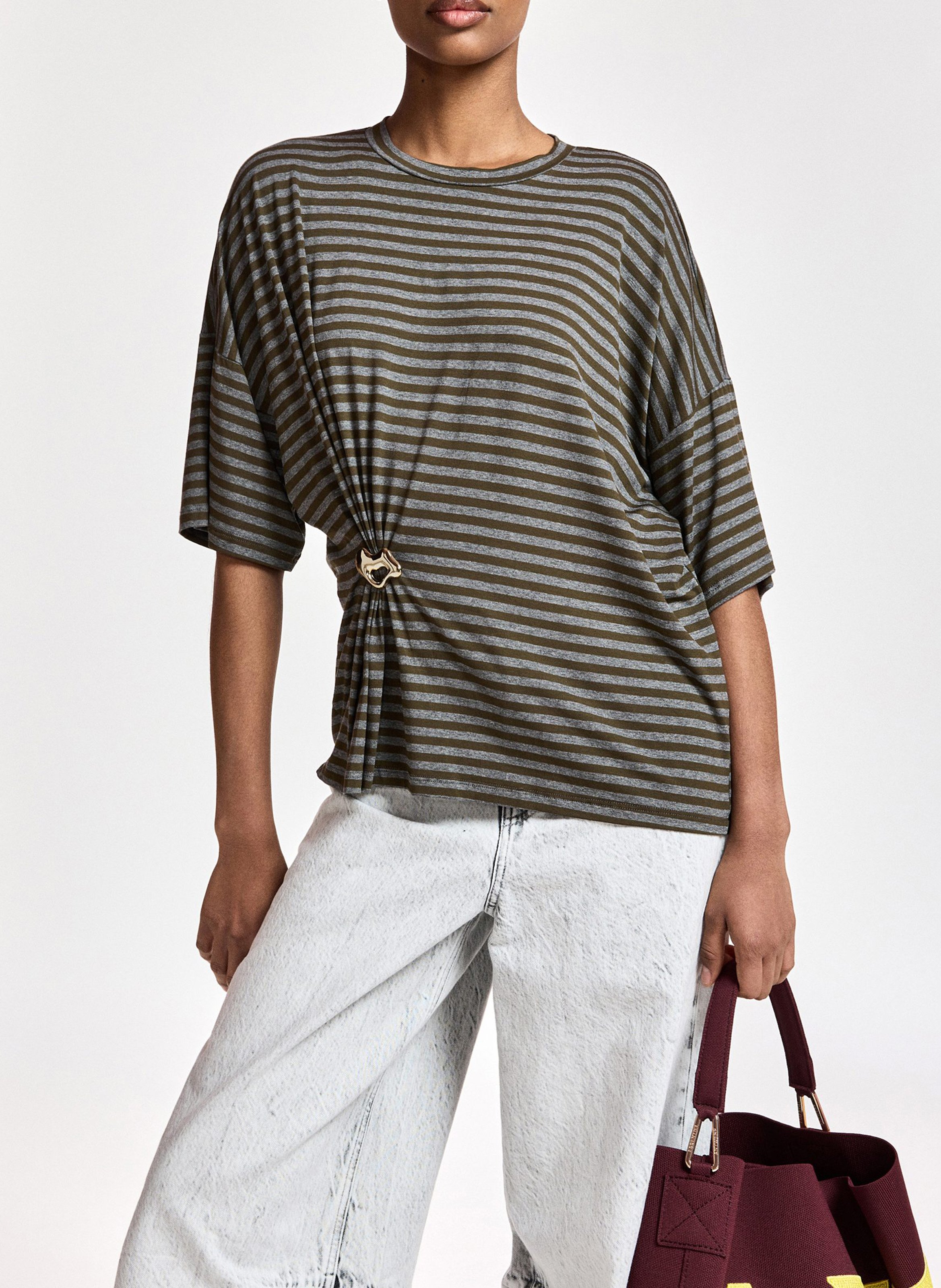 Tee-shirt oversize col rond rayé ESSENTIEL ANTWERP