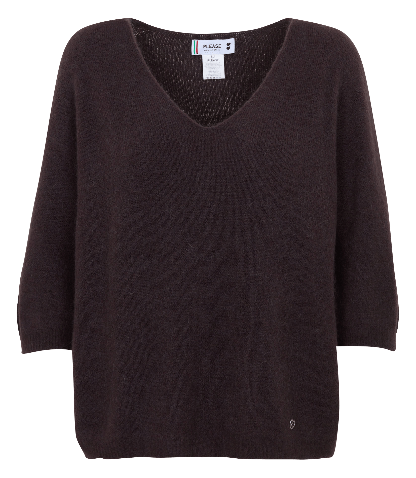 Oversized trui met V-hals PLEASE