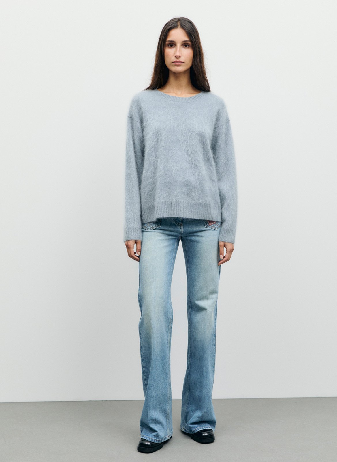 Brushed cashmere sweater GERARD DAREL Blue