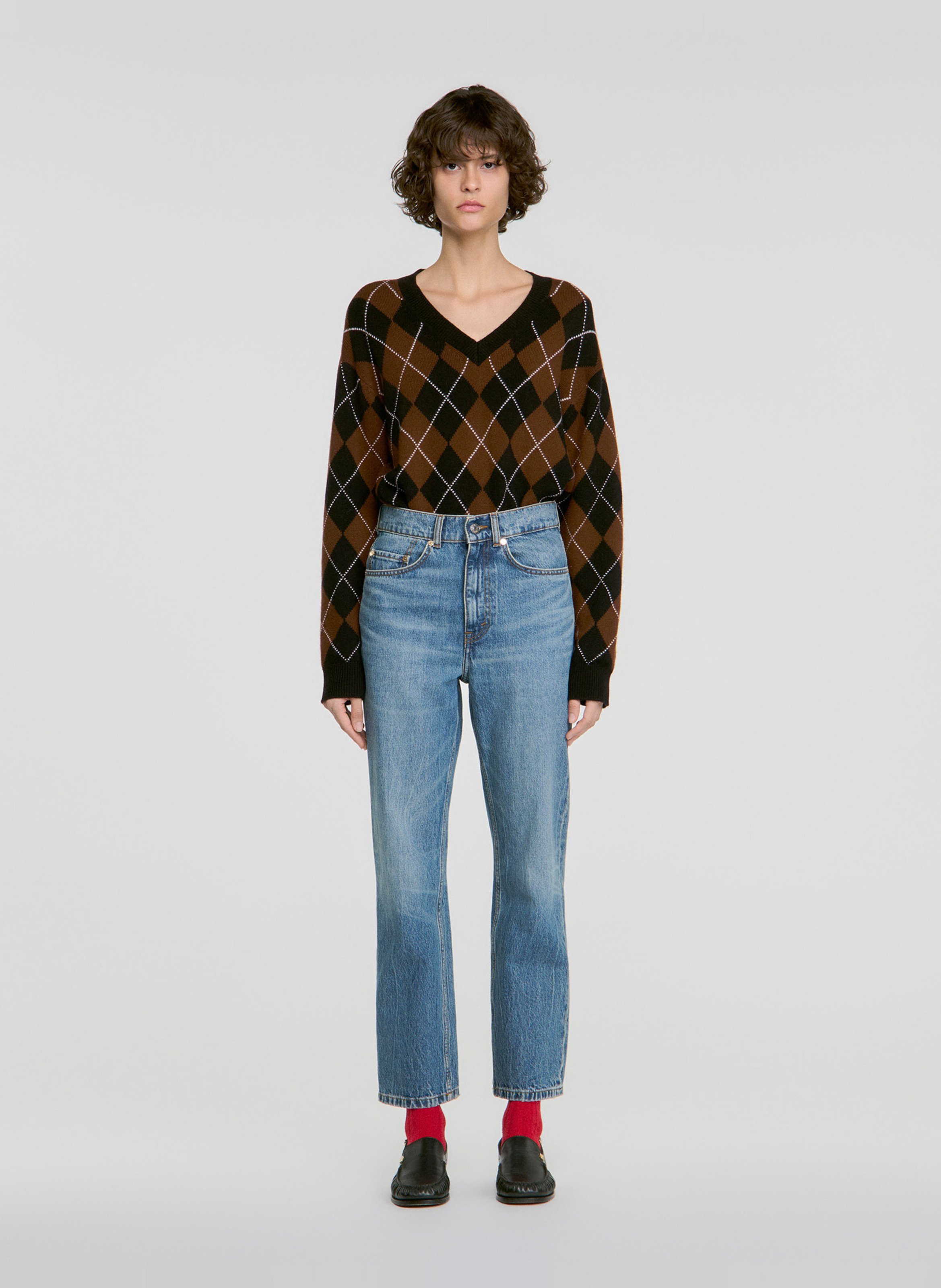 Rechte, katoenen jeans SANDRO Blauw