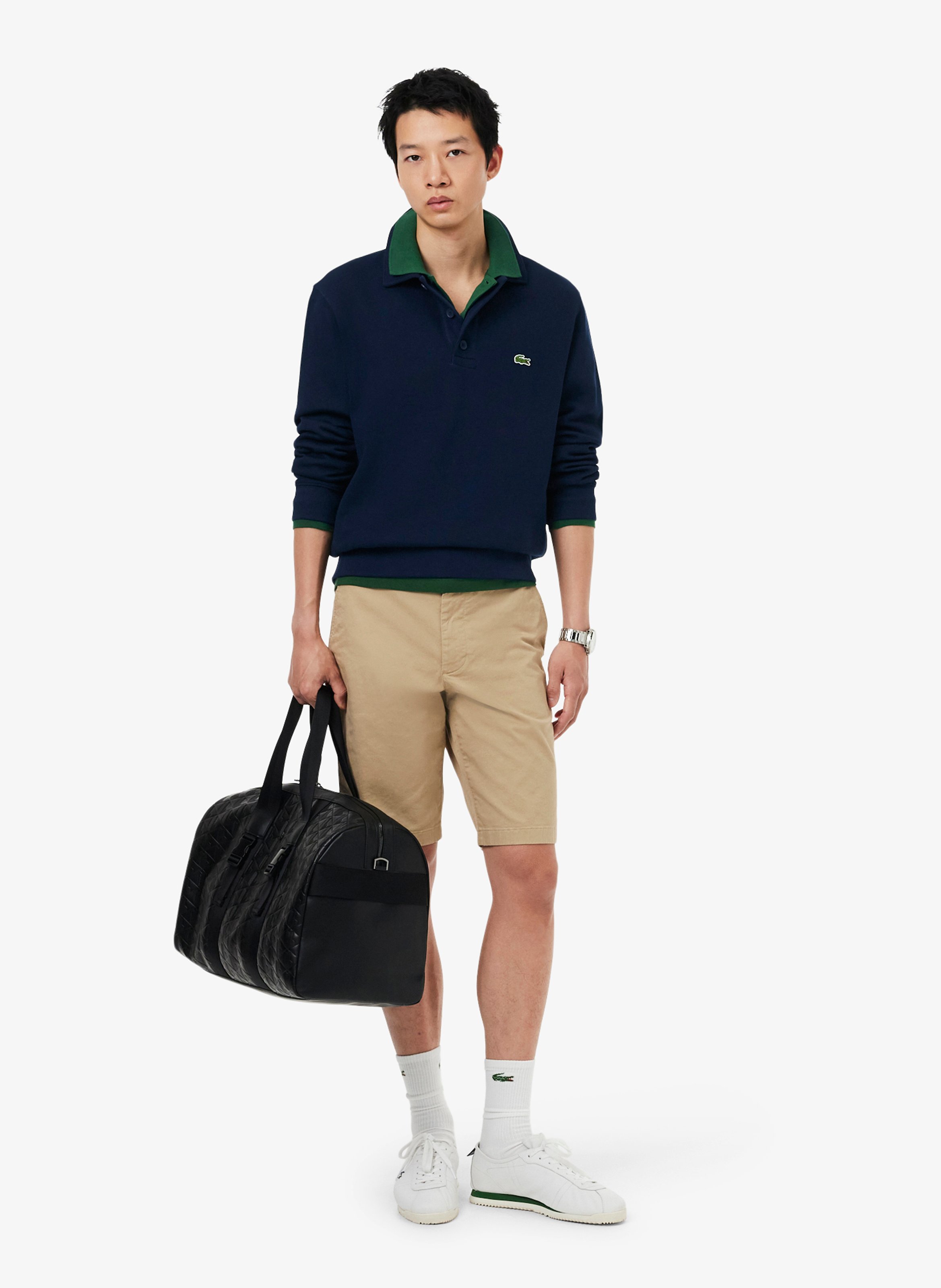 Polo-Sweatshirt aus Baumwollmischung LACOSTE Blau