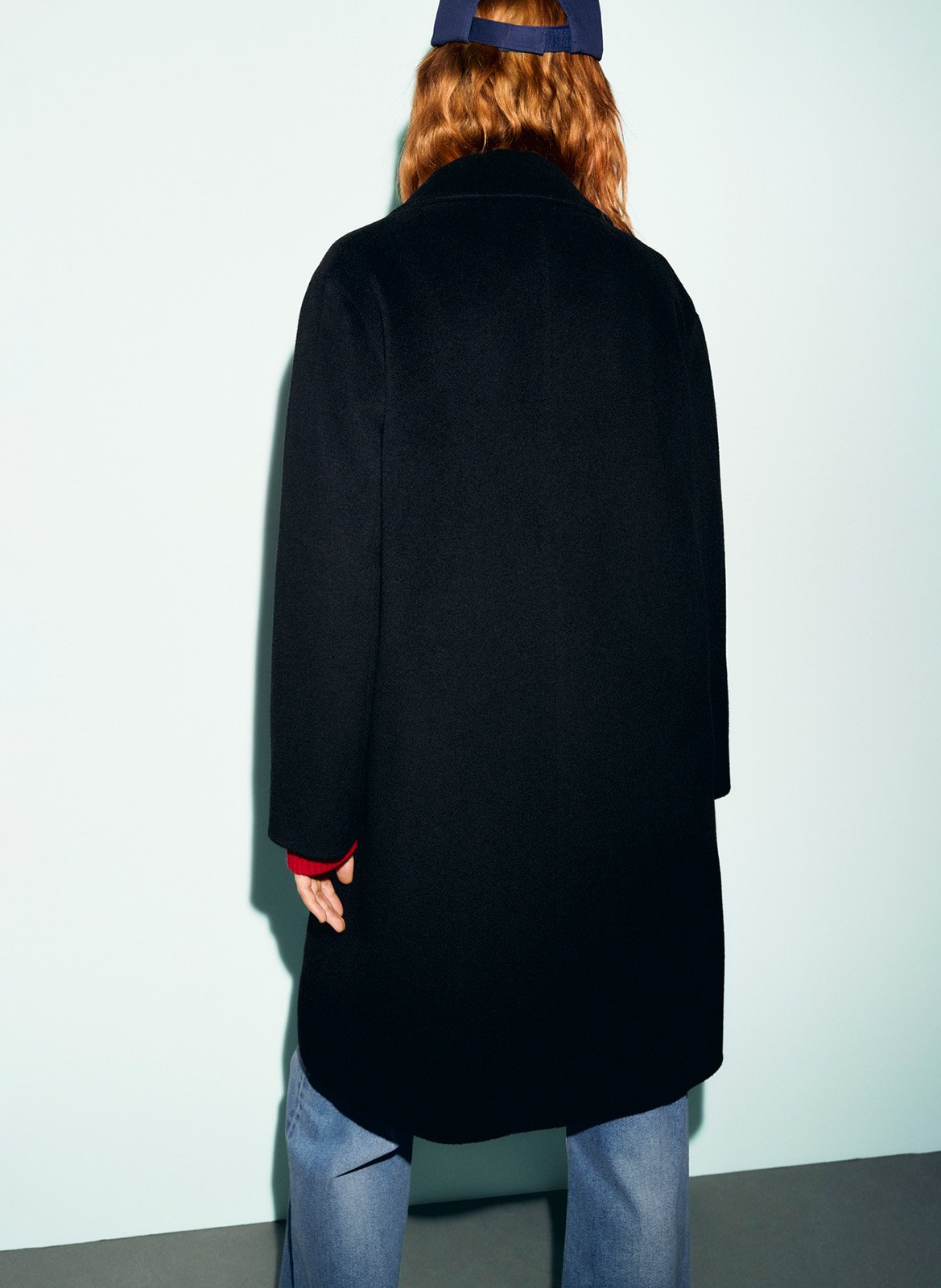 Straight-cut wool-blend coat GERARD DAREL Black
