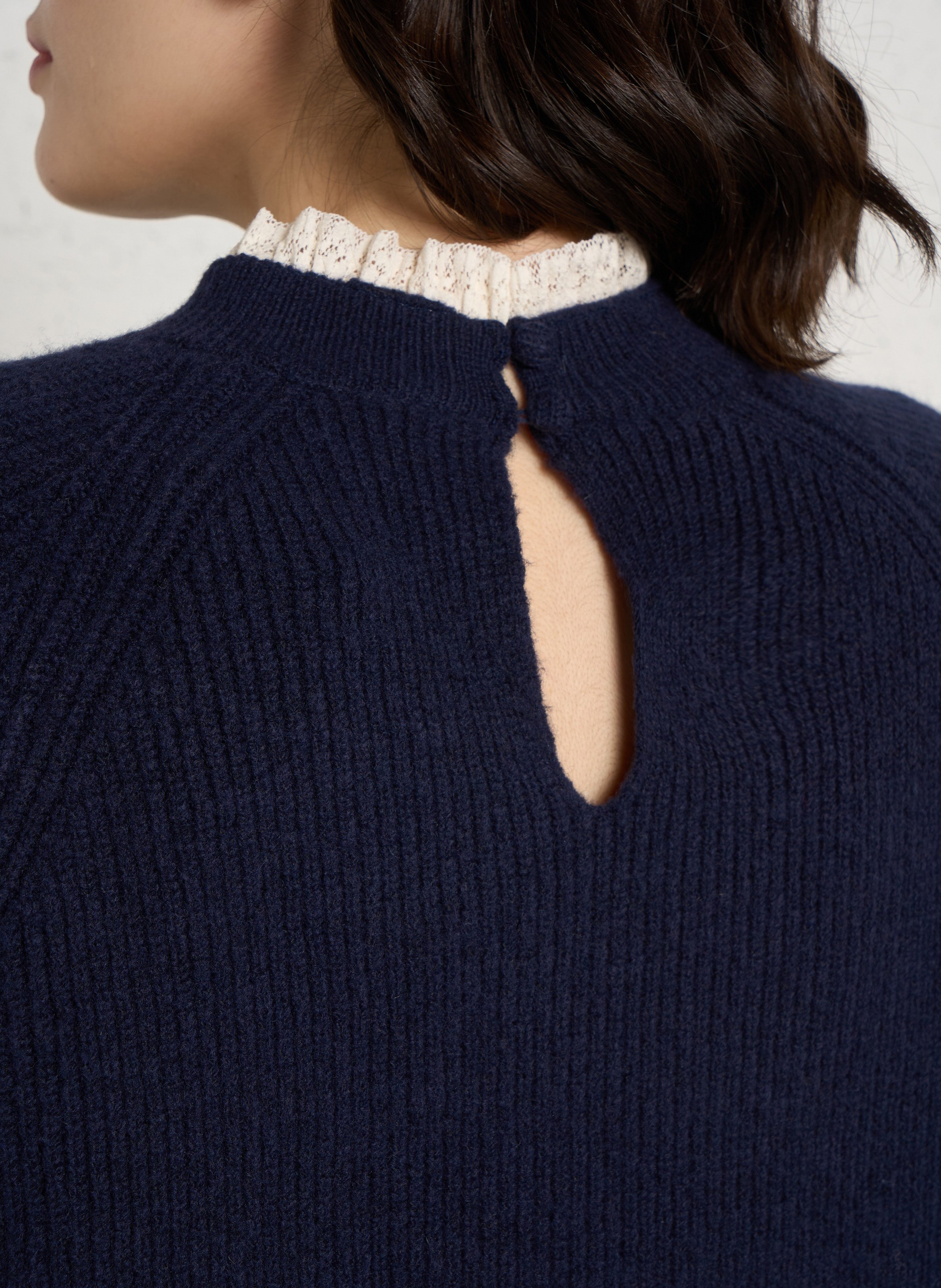Pull col rond LA PETITE ETOILE Bleu