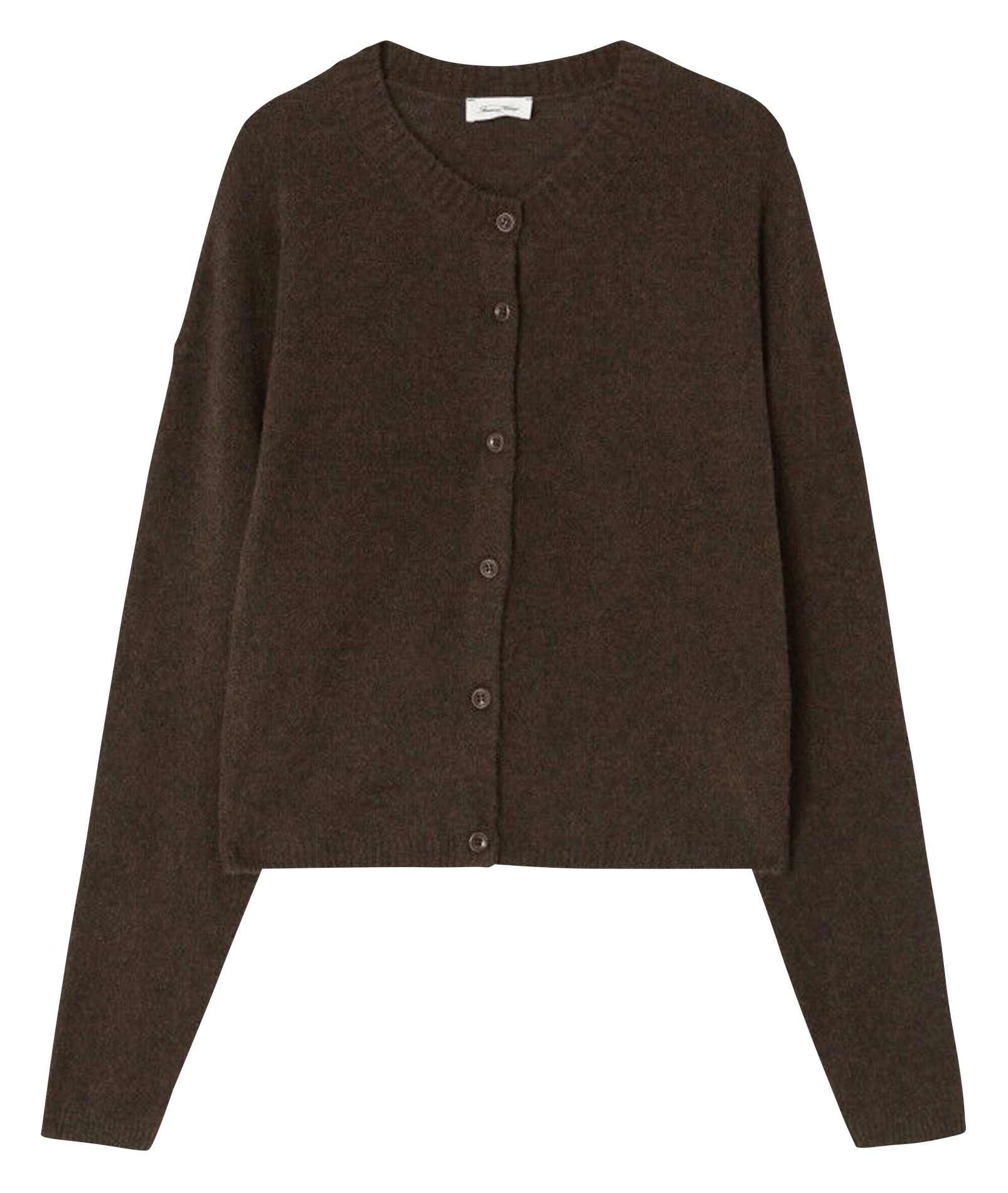 Recht vest met ronde hals | katoenblend AMERICAN VINTAGE Bruin