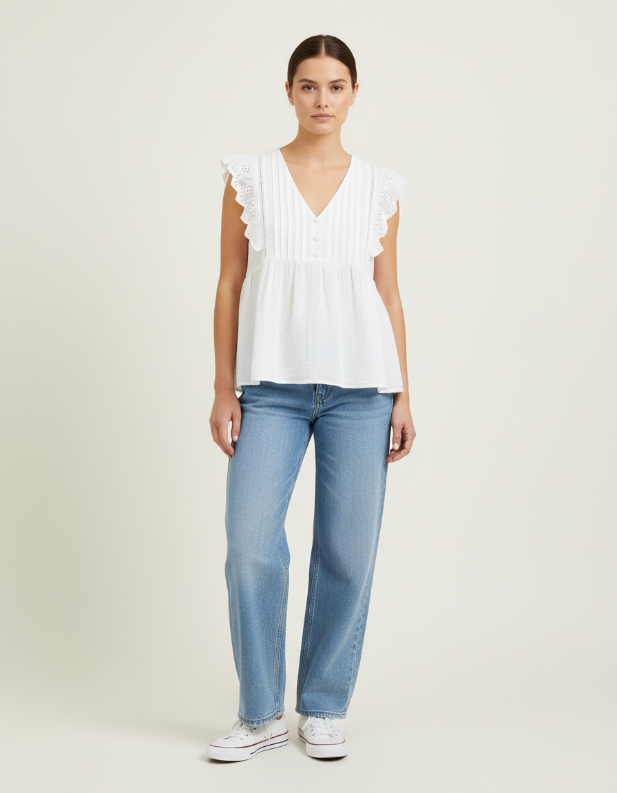 Blouse Laura Laval - Seconde Main White