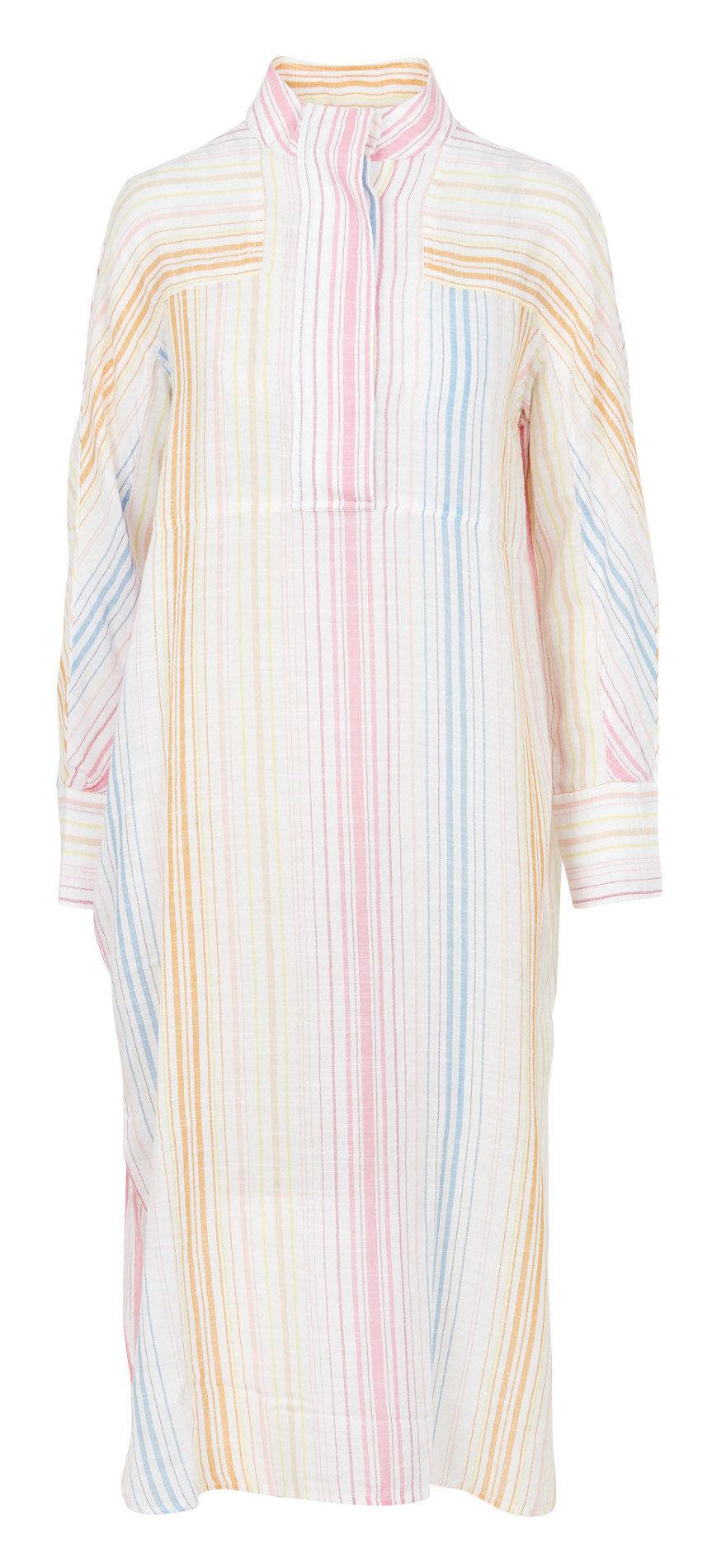 Robe longue ample en lin rayé  V DE VINSTER Rayé