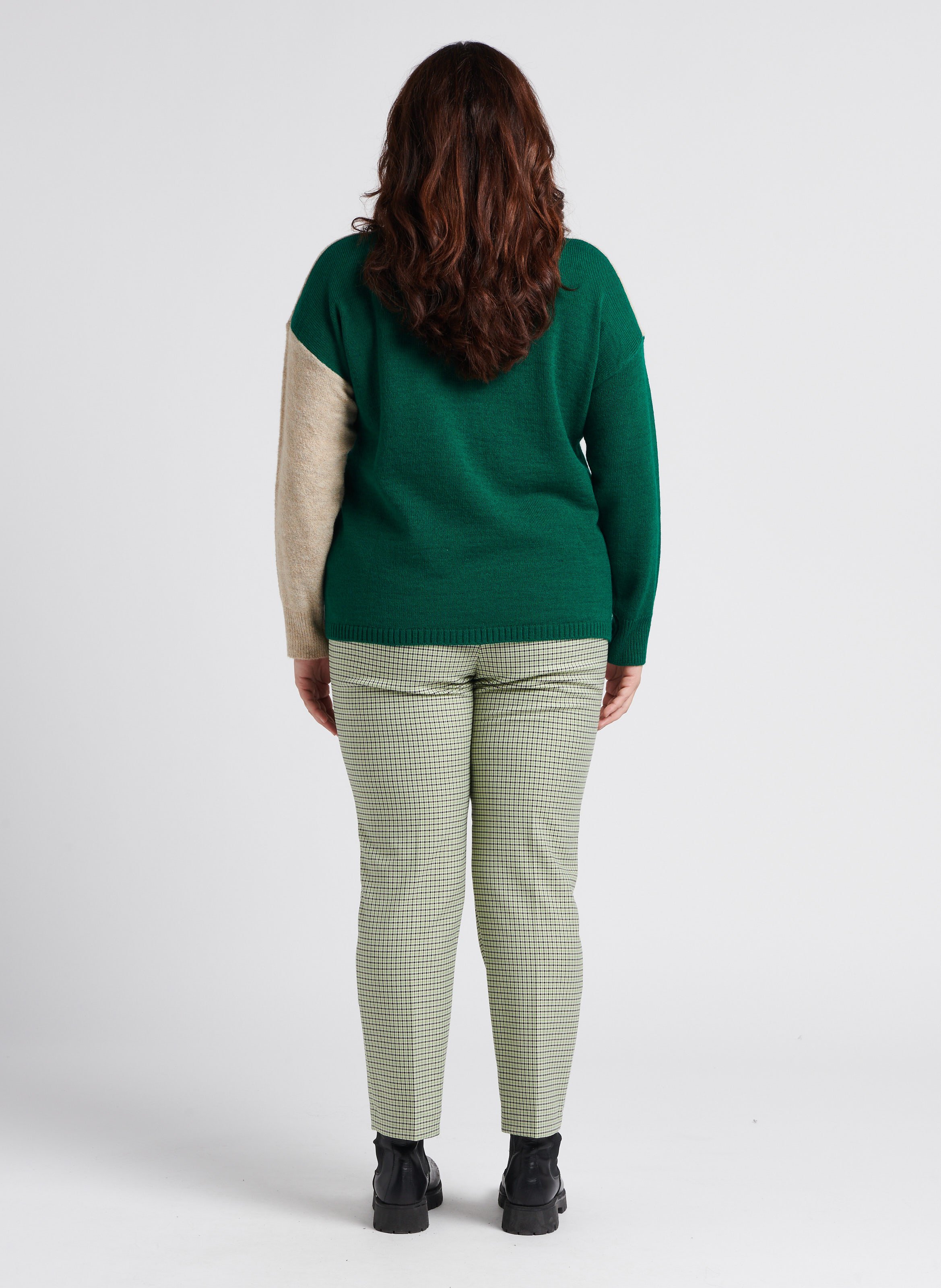 Pantalon droit à motif PERSONA by Marina Rinaldi Vert