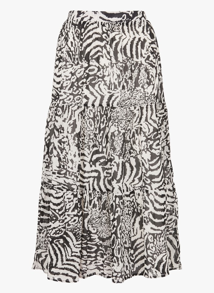 Jupe Longue Imprim e Jelina Noir Sud Express Femme Place des