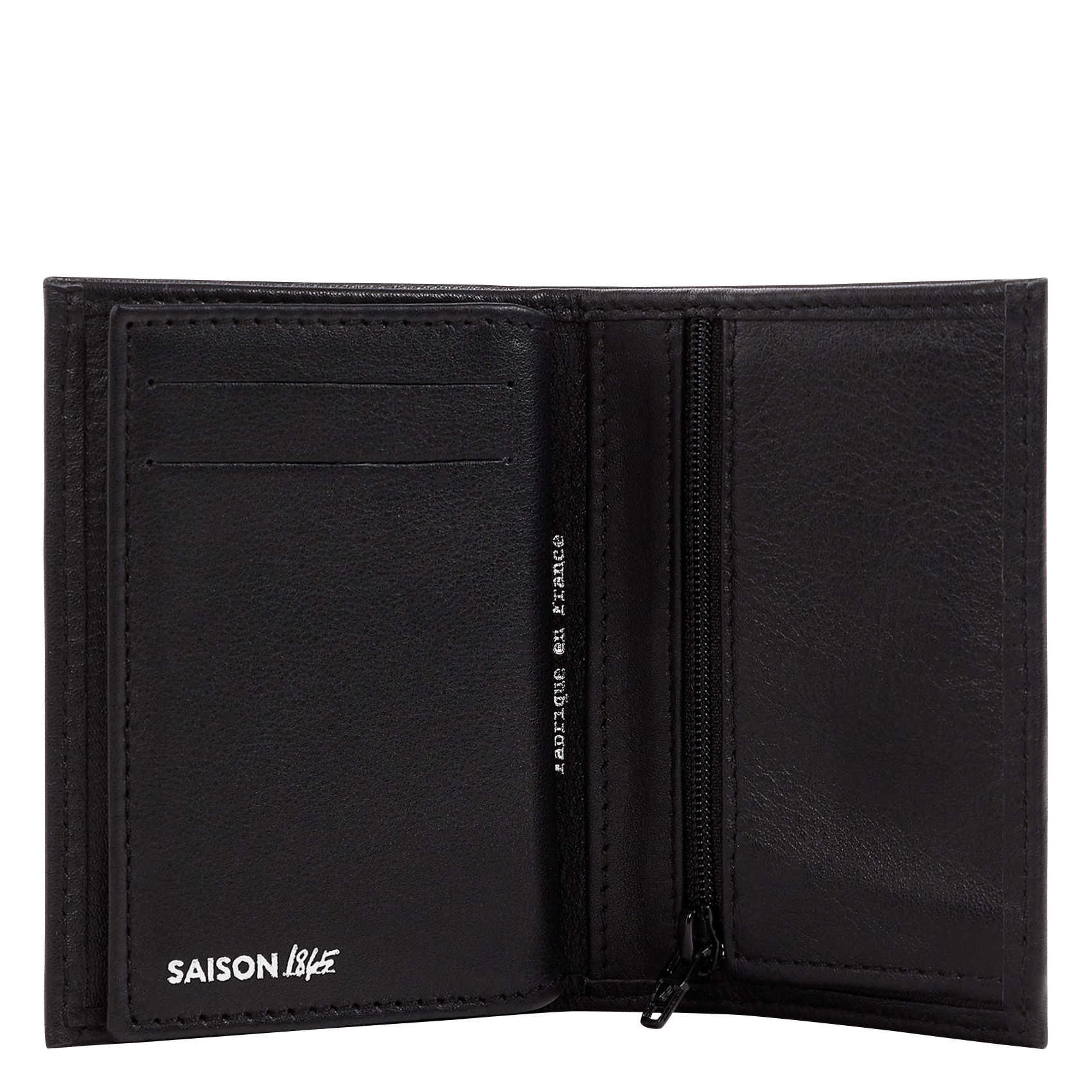 Grained leather wallet SAISON 1865 Black