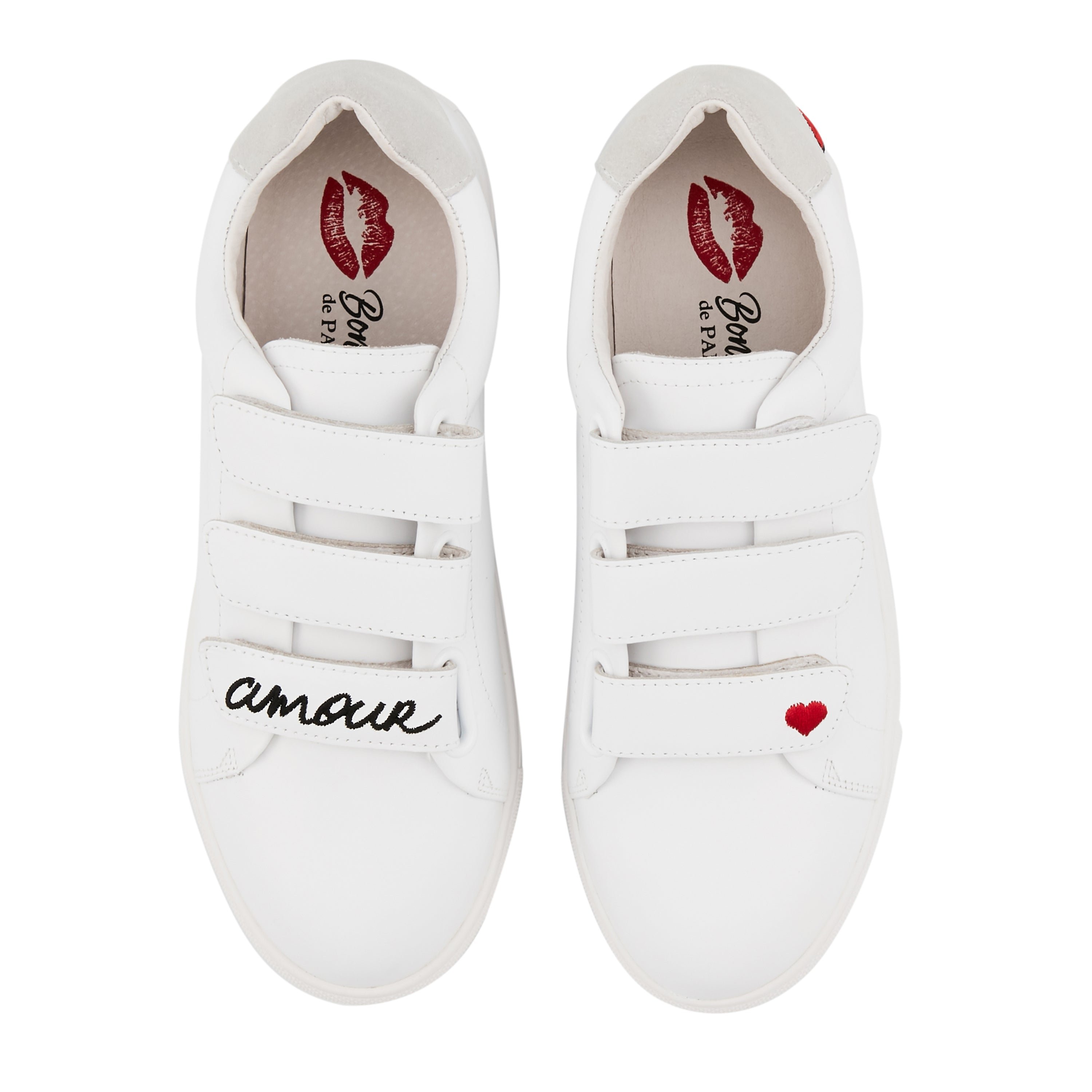 Leather sneakers BONS BAISERS PARIS White