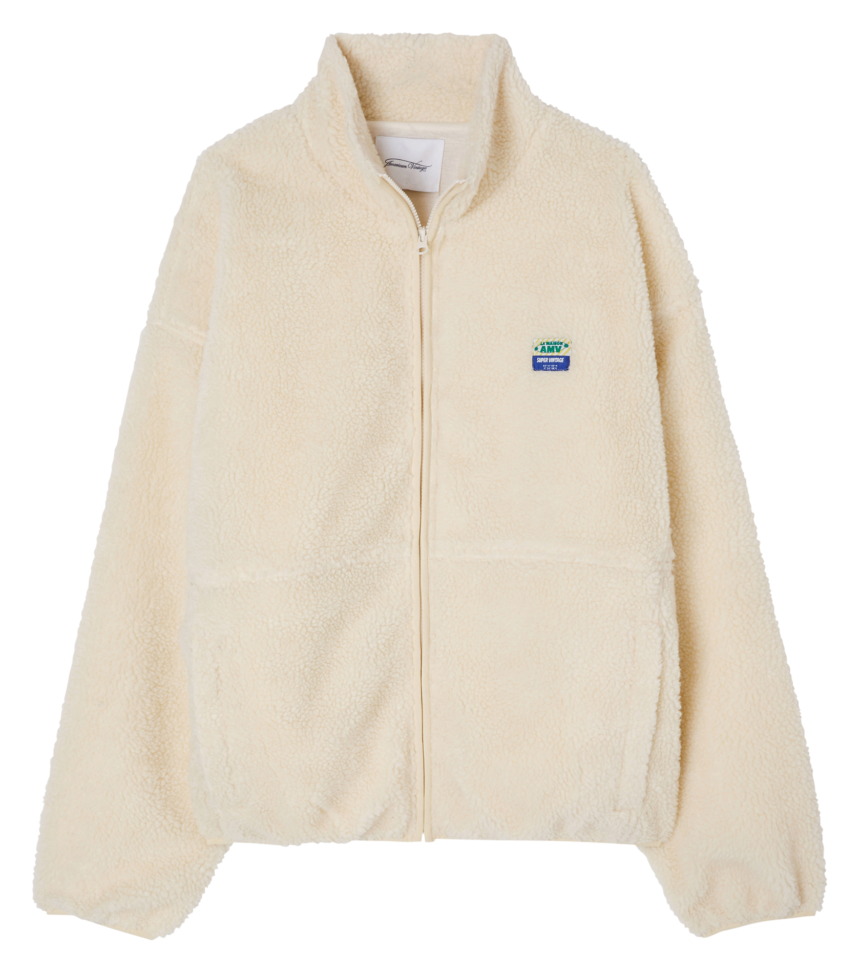 High-neck sherpa jacket AMERICAN VINTAGE Beige