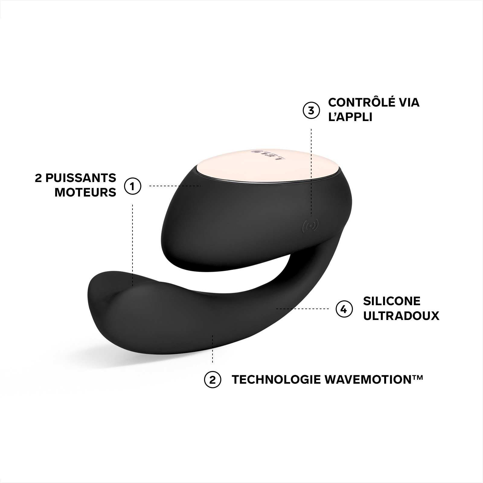 Clitoral stimulator and G-spot vibrator LELO Noir
