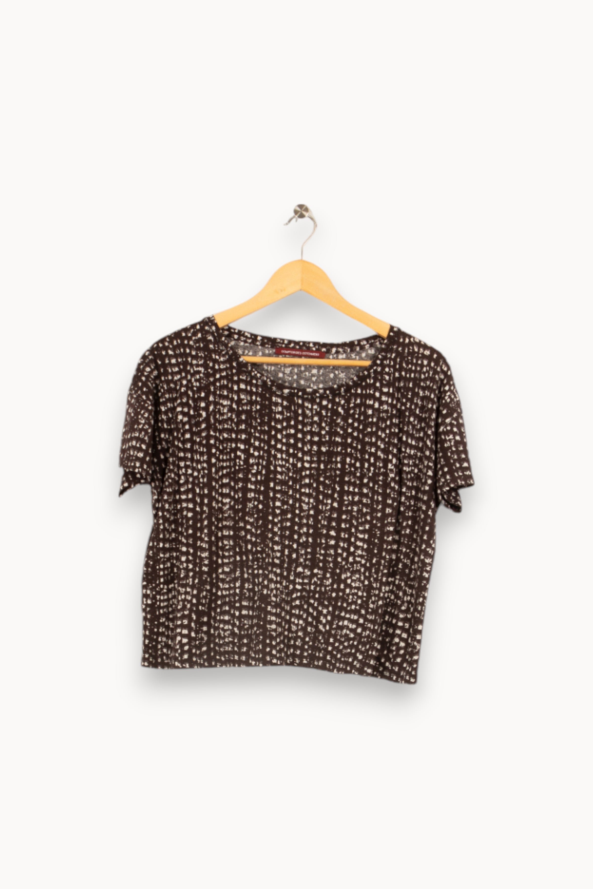 Black t-shirt with patterns COMPTOIR DES COTONNIERS - Seconde main Black