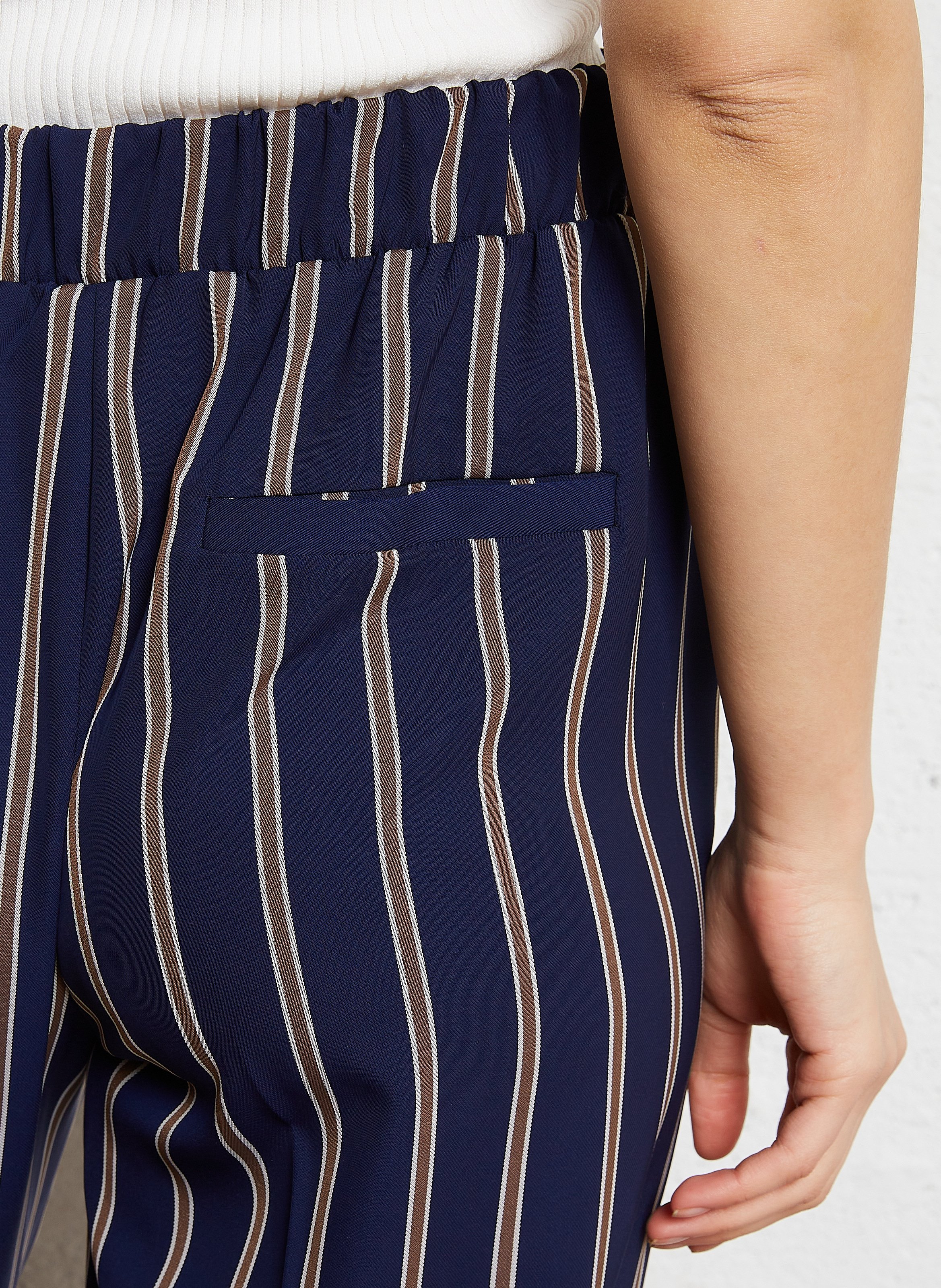 Fluid straight striped pants IMPERIAL Blue