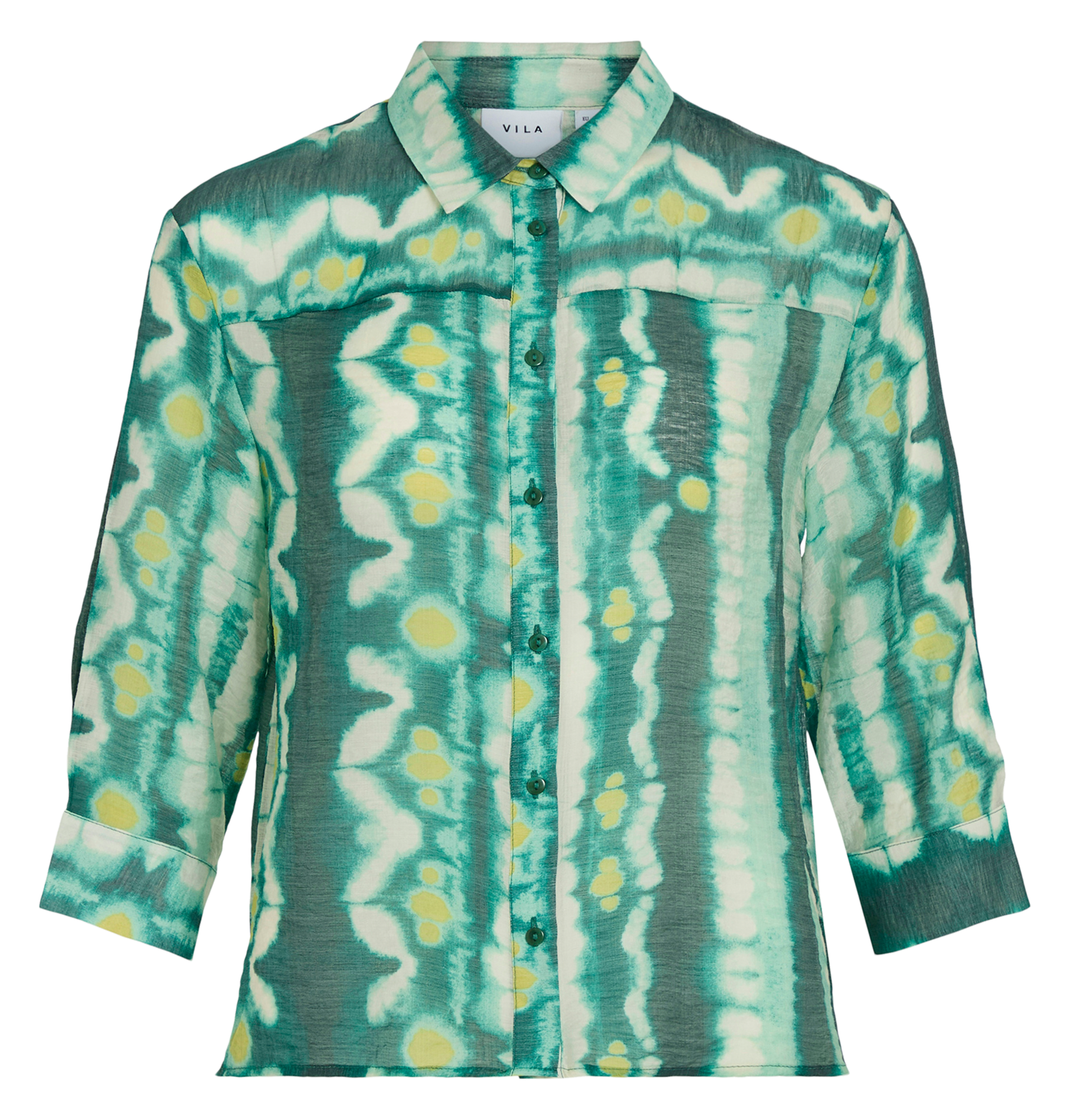 Gerade geschnittene Bluse aus bedruckter Viskose VILA Grun