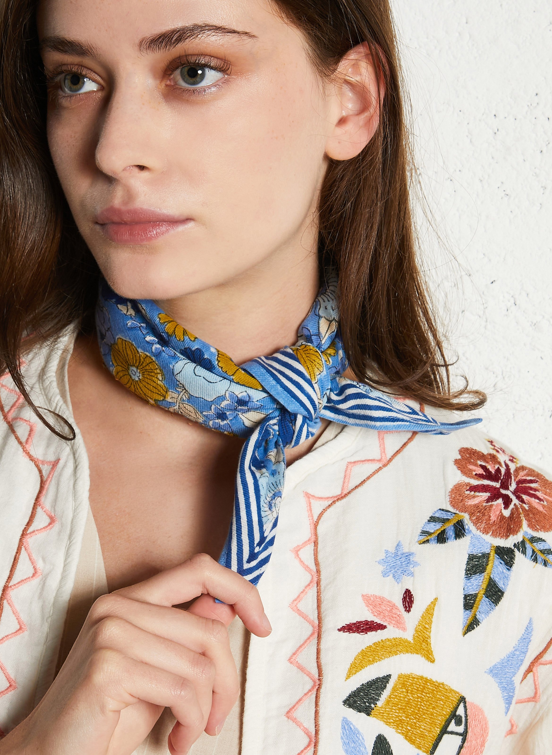 Cotton floaty scarf APACHES COLLECTIONS Blue