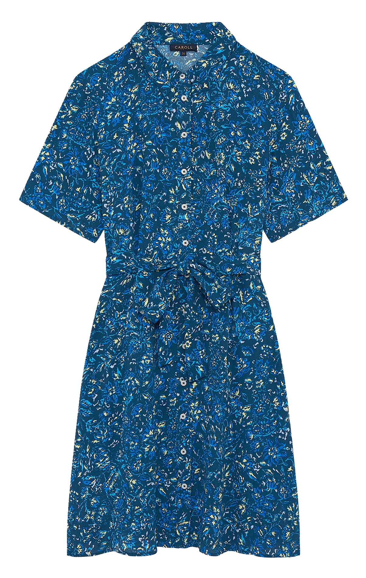 Floral-print shirt dress CAROLL Blue