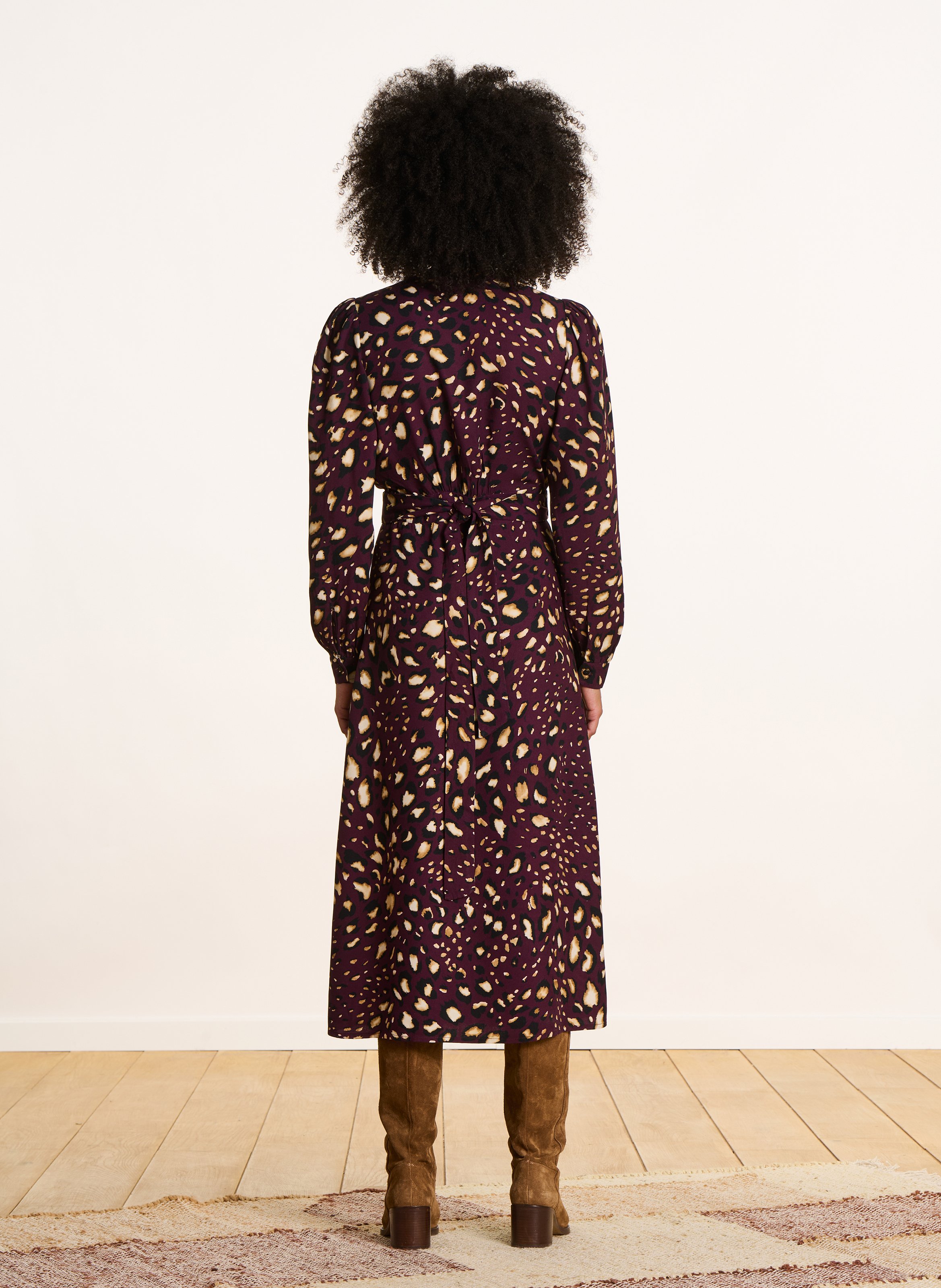 Long printed wrap dress LA FEE MARABOUTEE Red