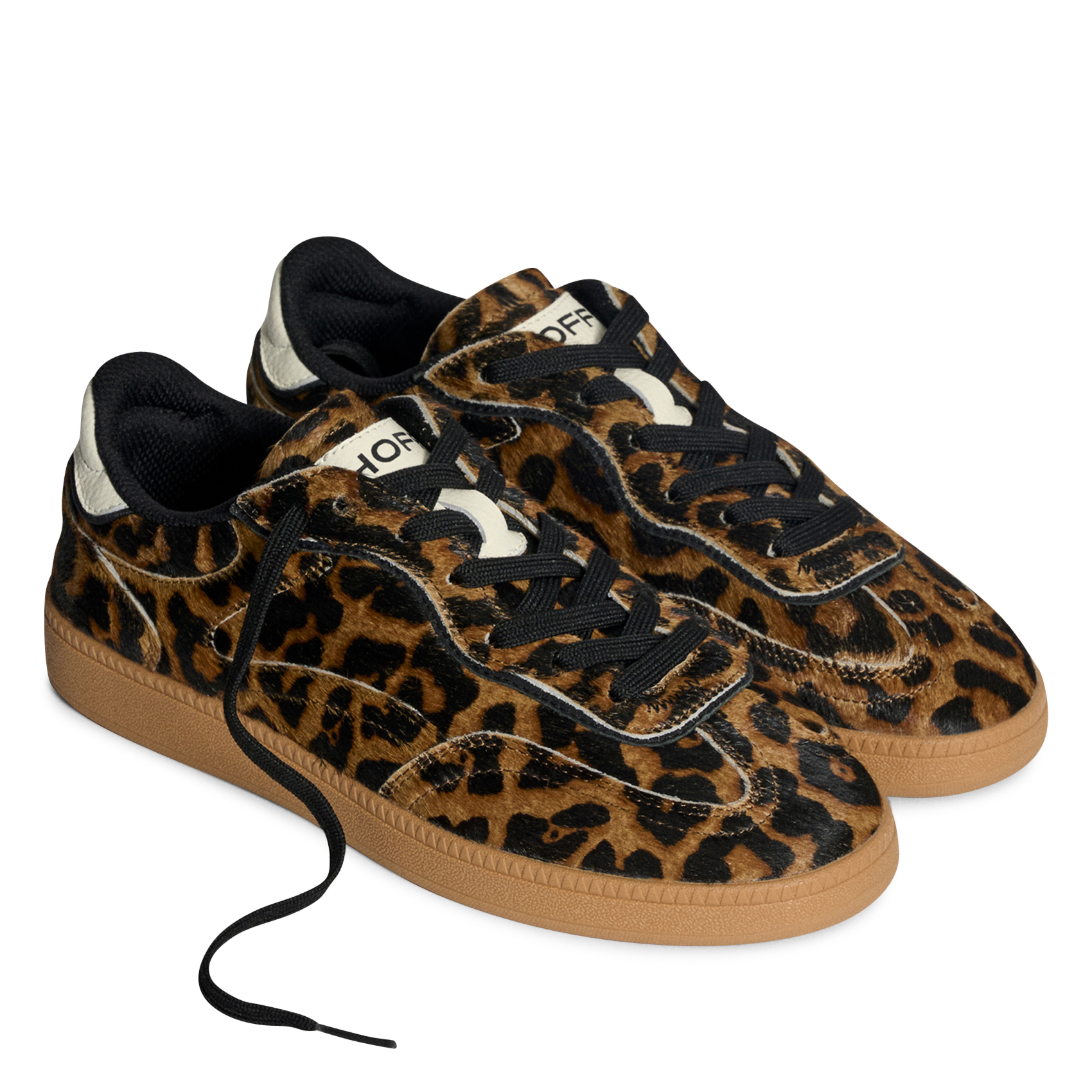 Low-top sneakers in mixed pony leather HOFF Brown