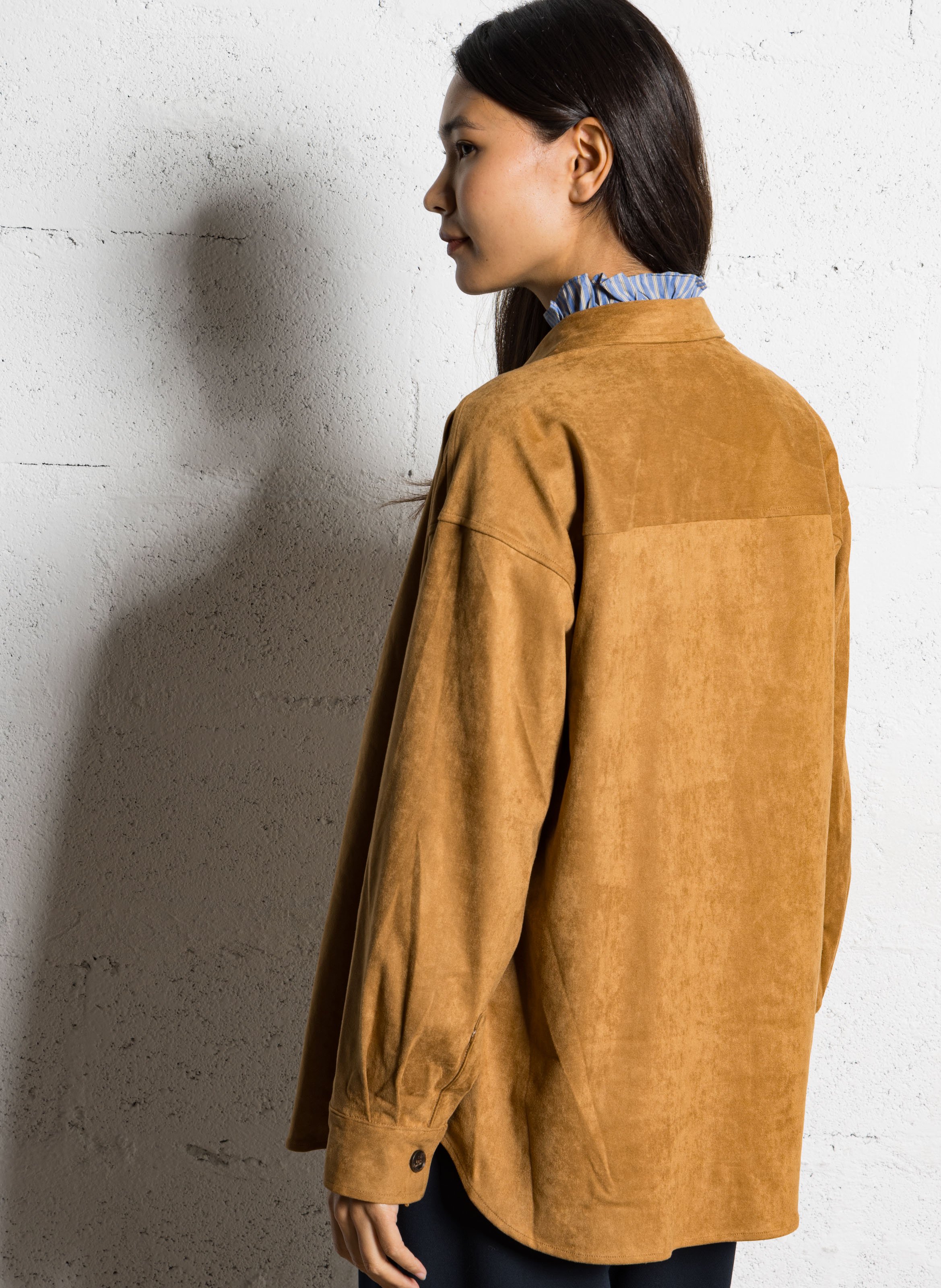 Chemise droite effet suédine  SEE U SOON Beige