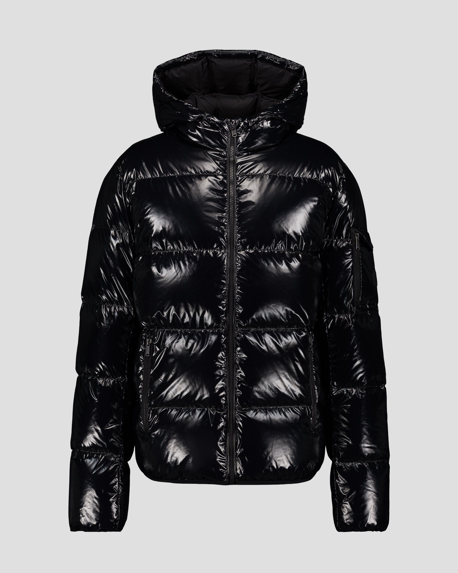 Laquered hooded down jacket for extreme cold - Java JOTT Black