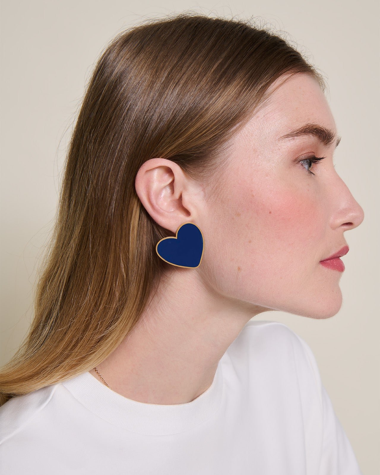 The very large heart earrings EMOI EMOI Blue