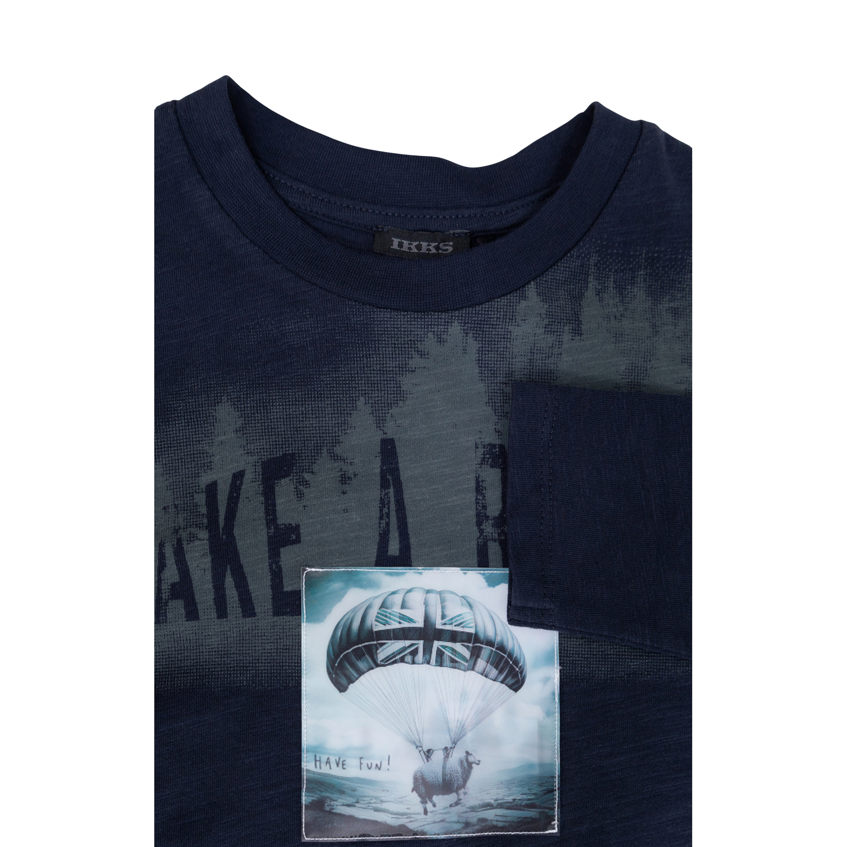 Tee-shirt col rond en coton IKKS JUNIOR Bleu