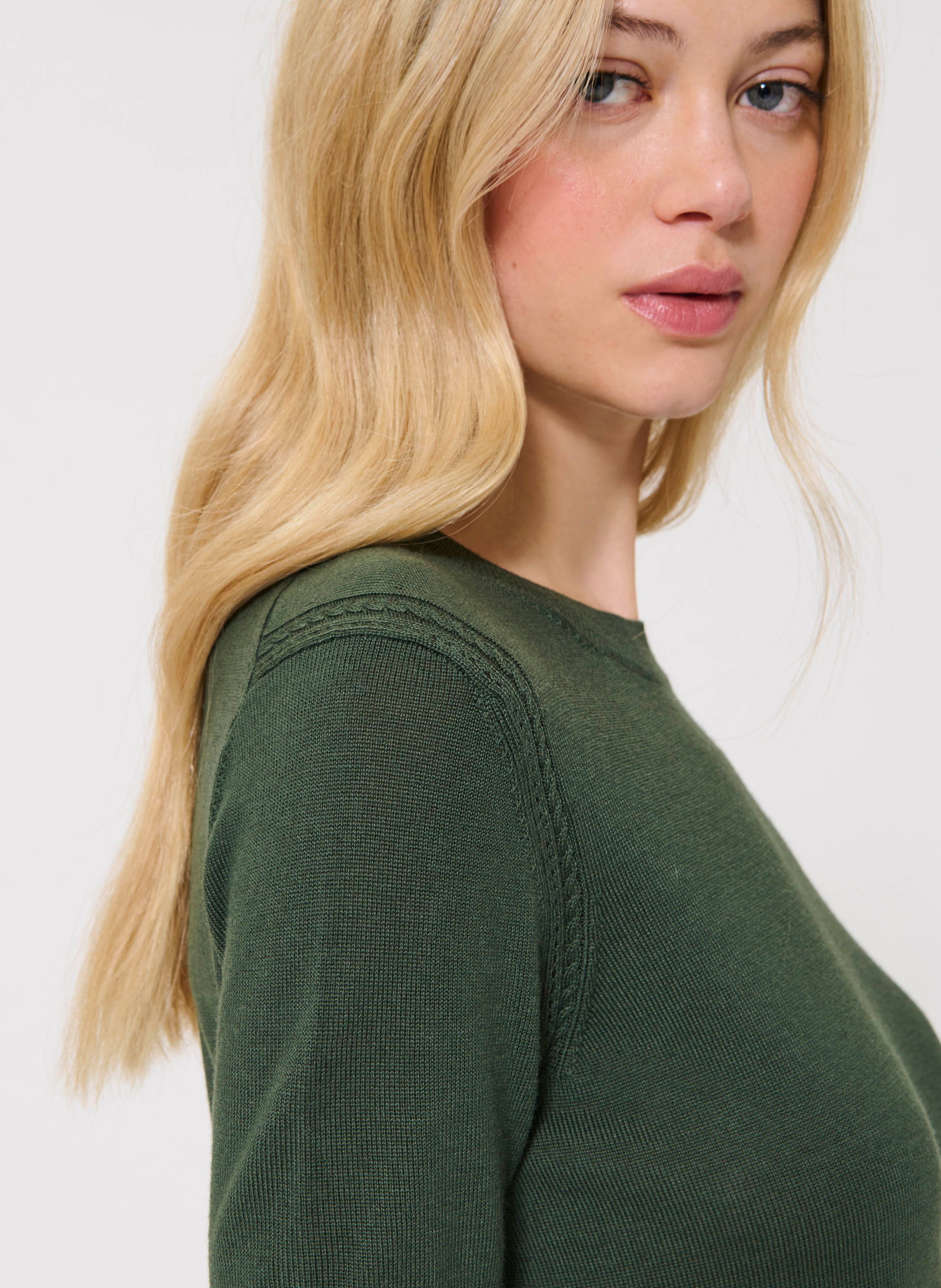 Maglione a girocollo in lana TARA JARMON Verde